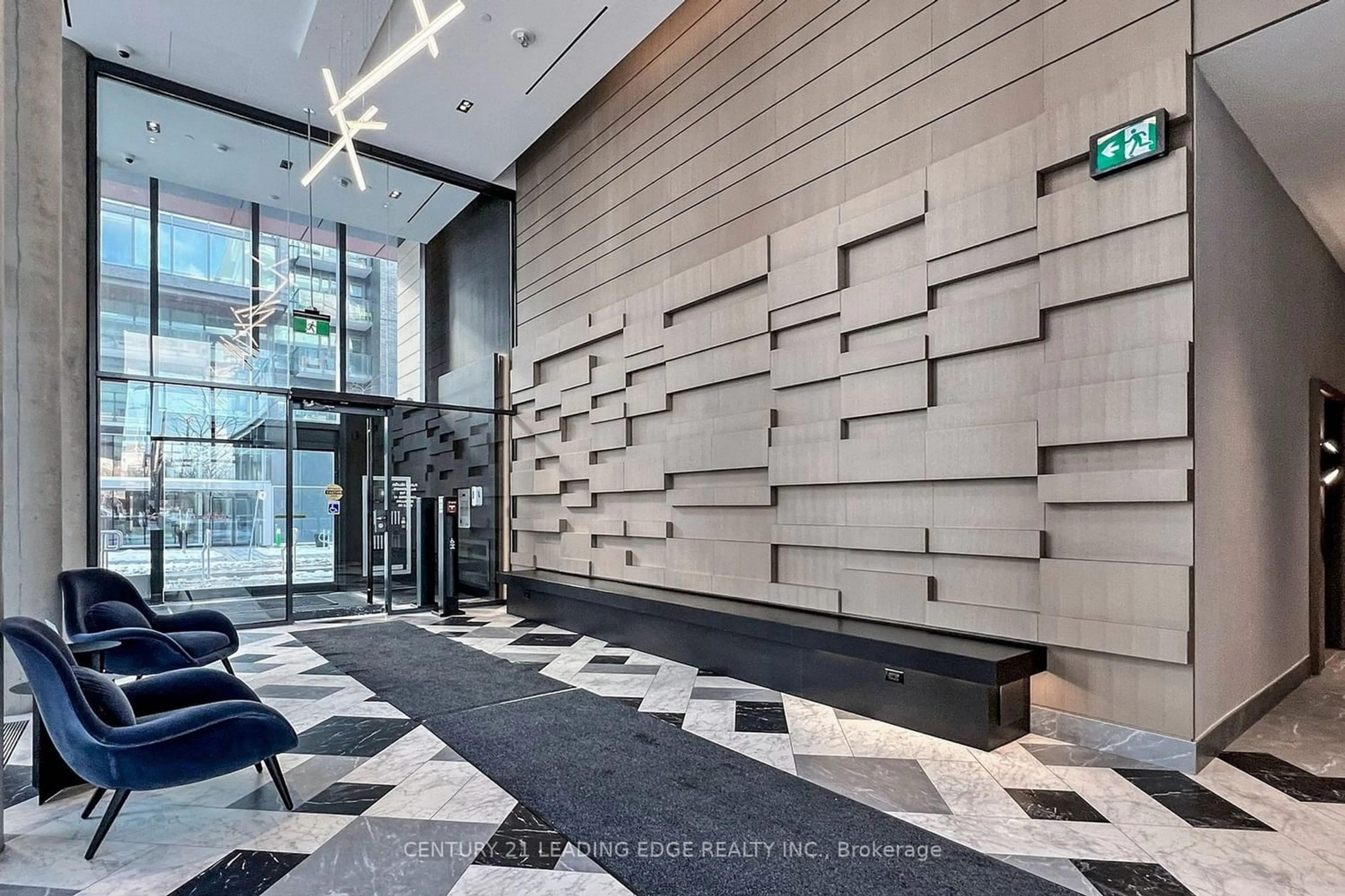 Indoor lobby for 35 Rolling Mills Rd #609, Toronto Ontario M5A 0V6