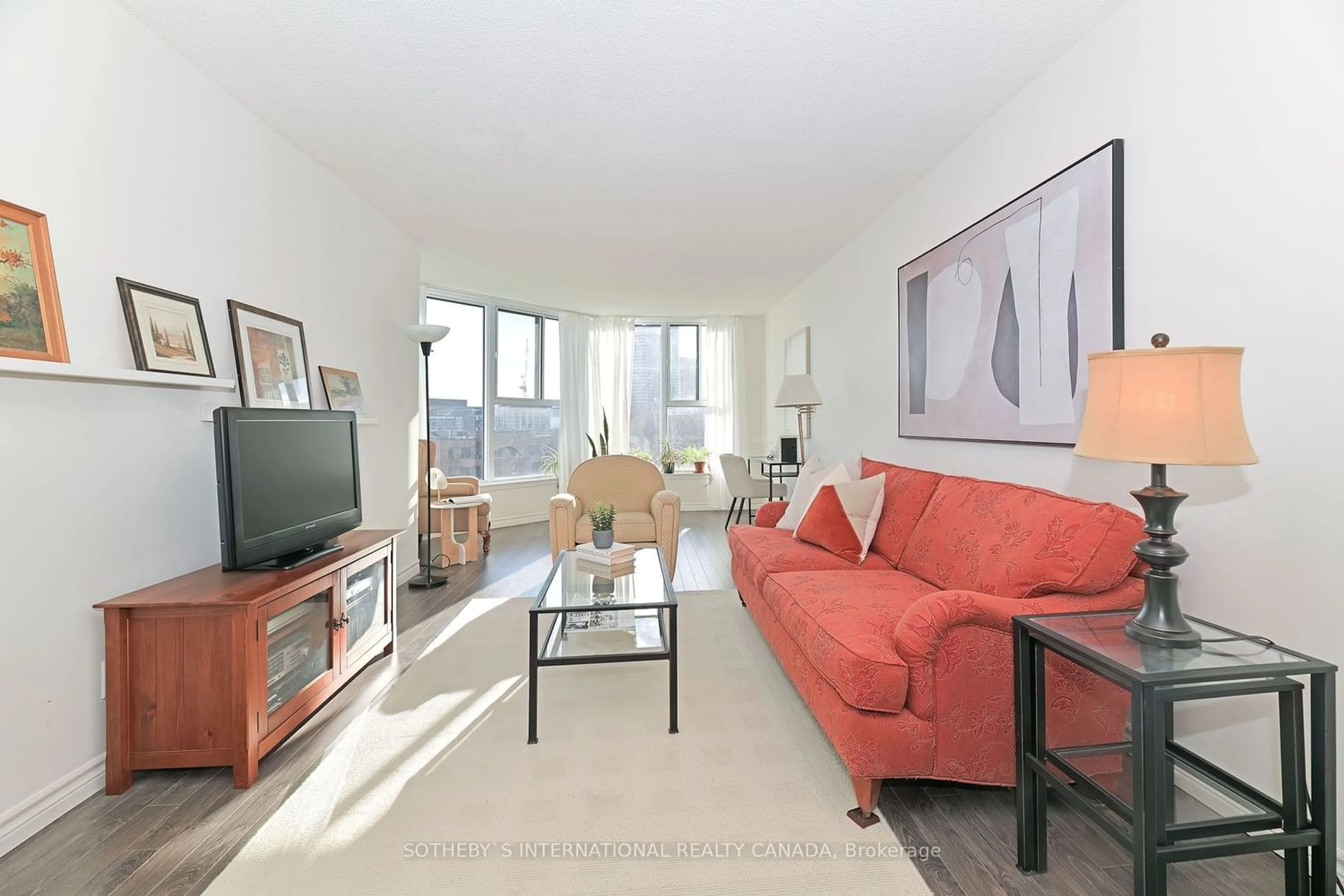 Living room for 222 The Esplanade Ave #1008, Toronto Ontario M5A 4M8
