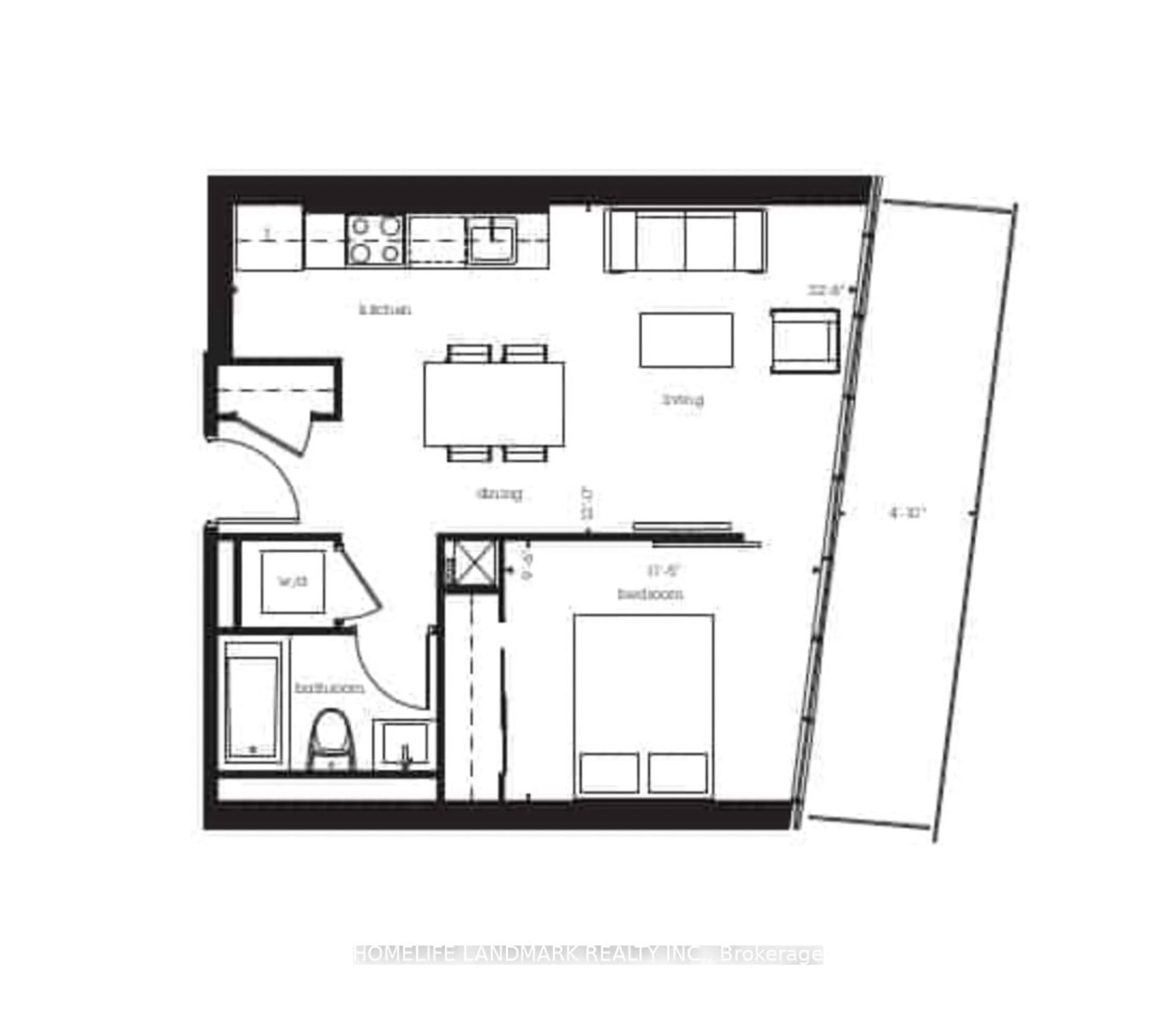Floor plan for 1815 Yonge St #1007, Toronto Ontario M4T 2A4