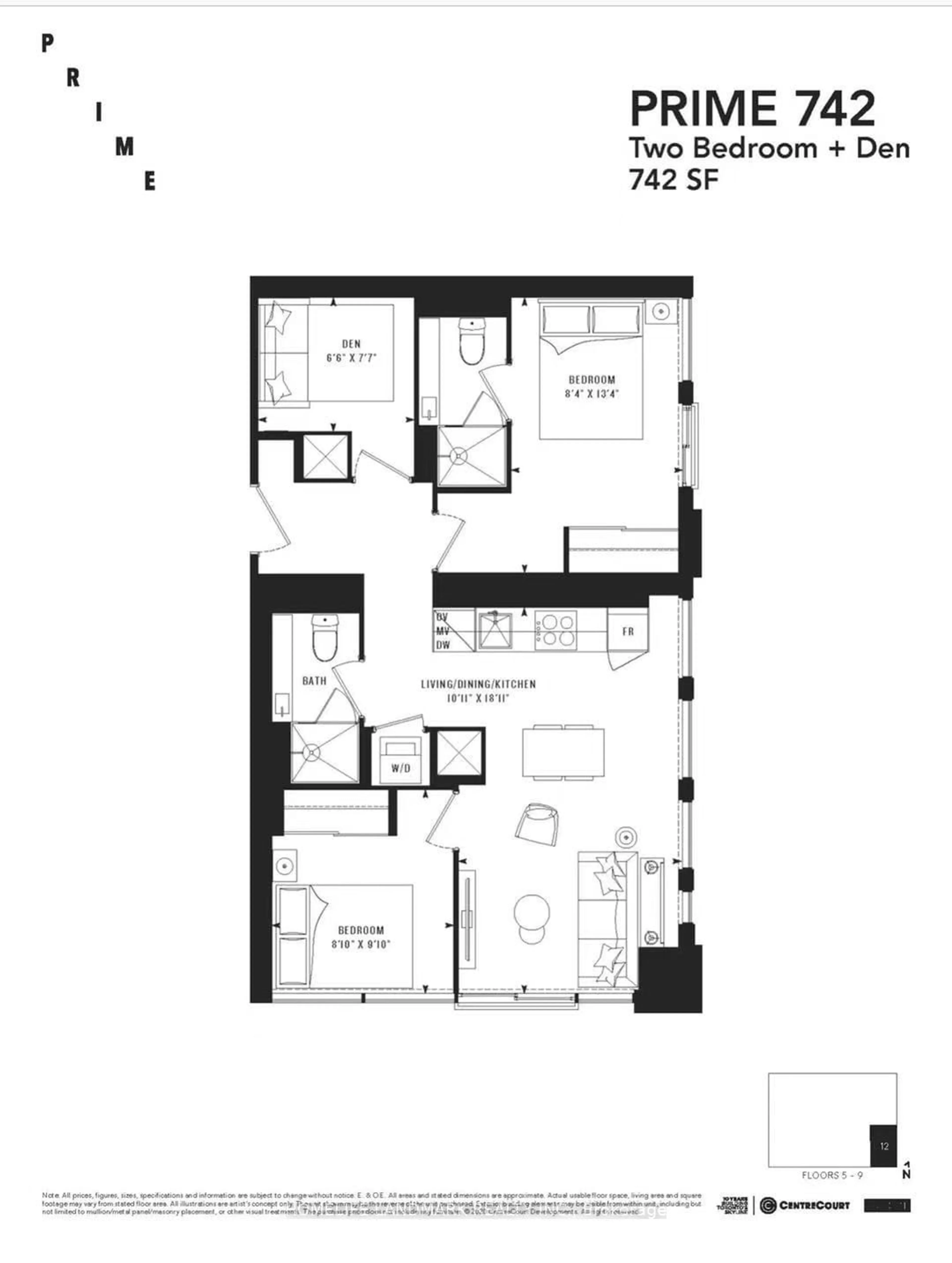 Floor plan for 319 Jarvis St #1012, Toronto Ontario M5B 2C2