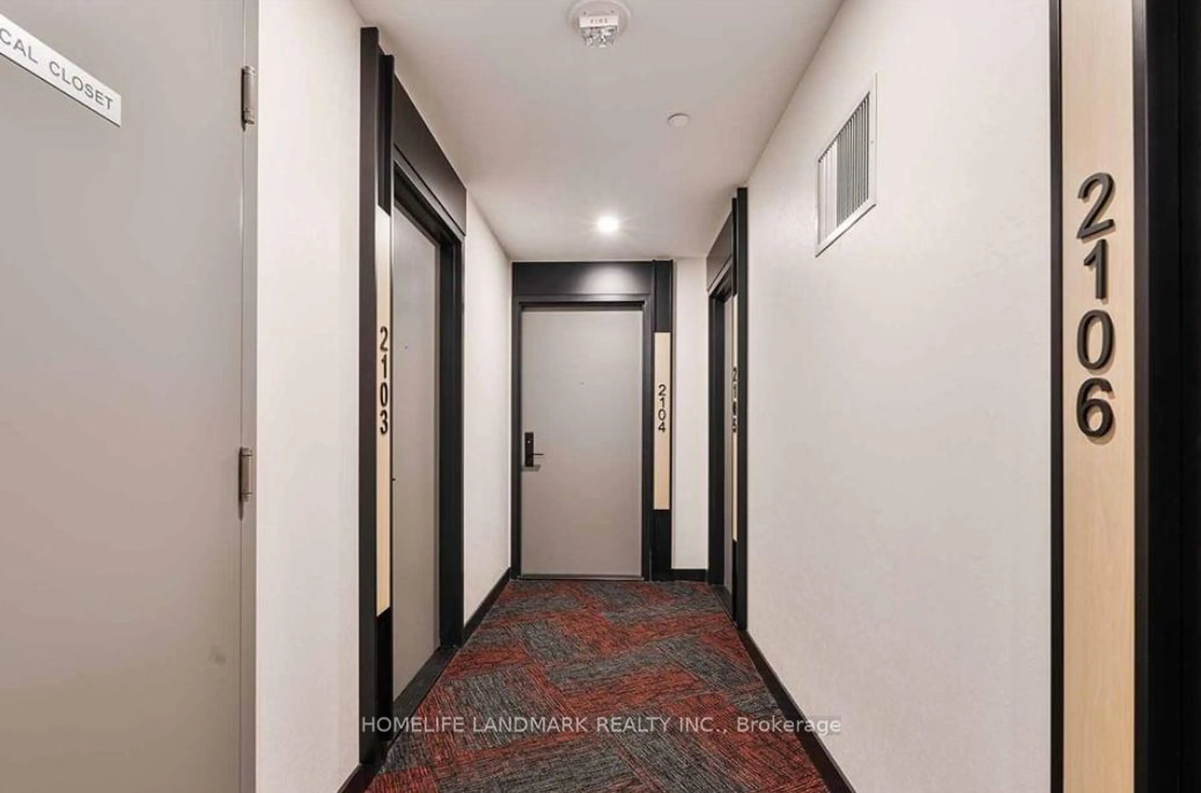 Entrance door to the home or apartment or basement for 135 East Liberty St #2105, Toronto Ontario M6K 0G7