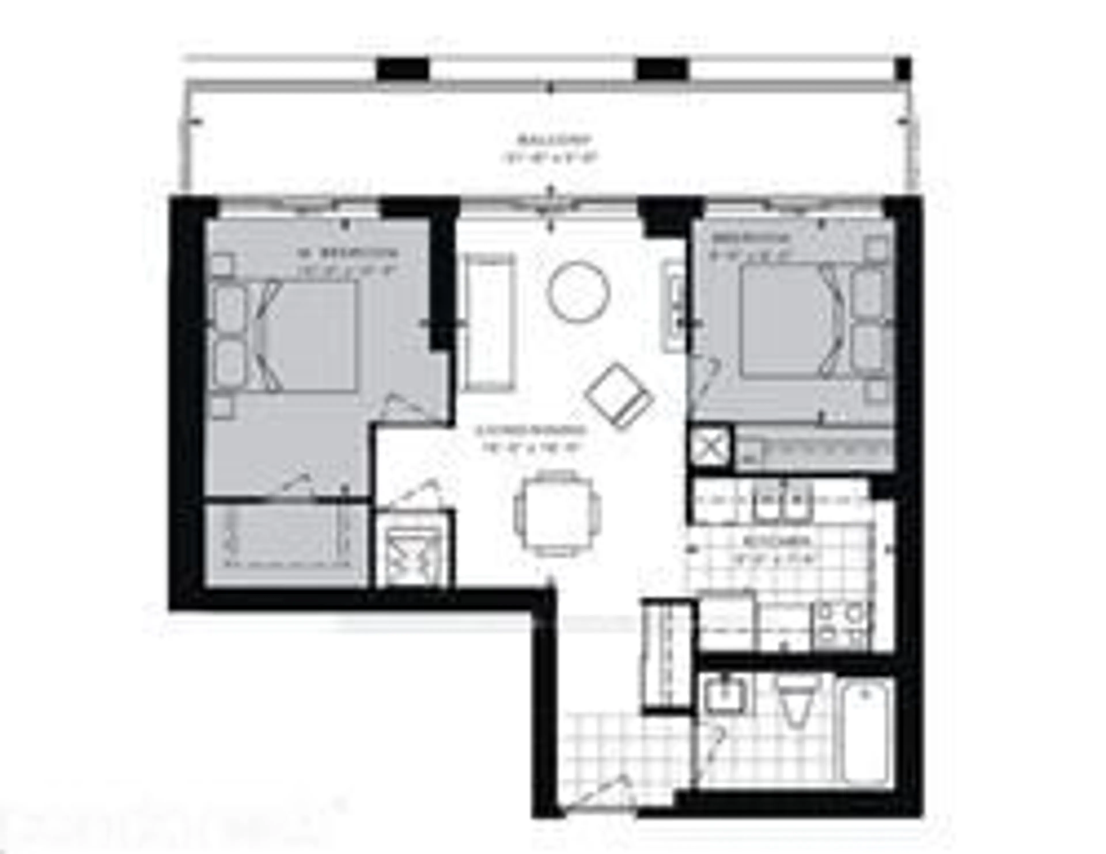 Floor plan for 275 Yorkland Rd ## 1511, Toronto Ontario M2J 0B4