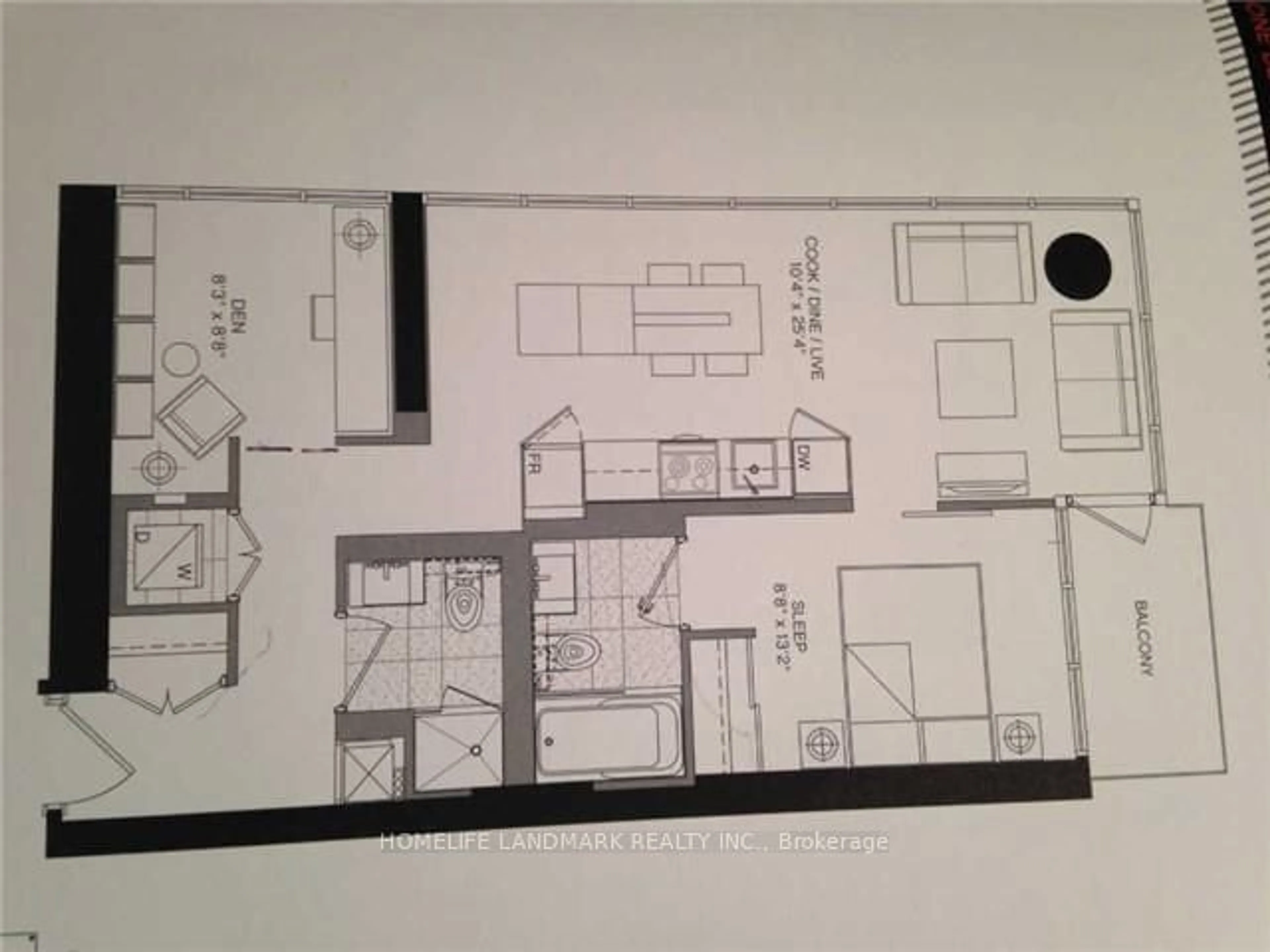 Floor plan for 5 St Joseph St #3202, Toronto Ontario M4Y 0B6