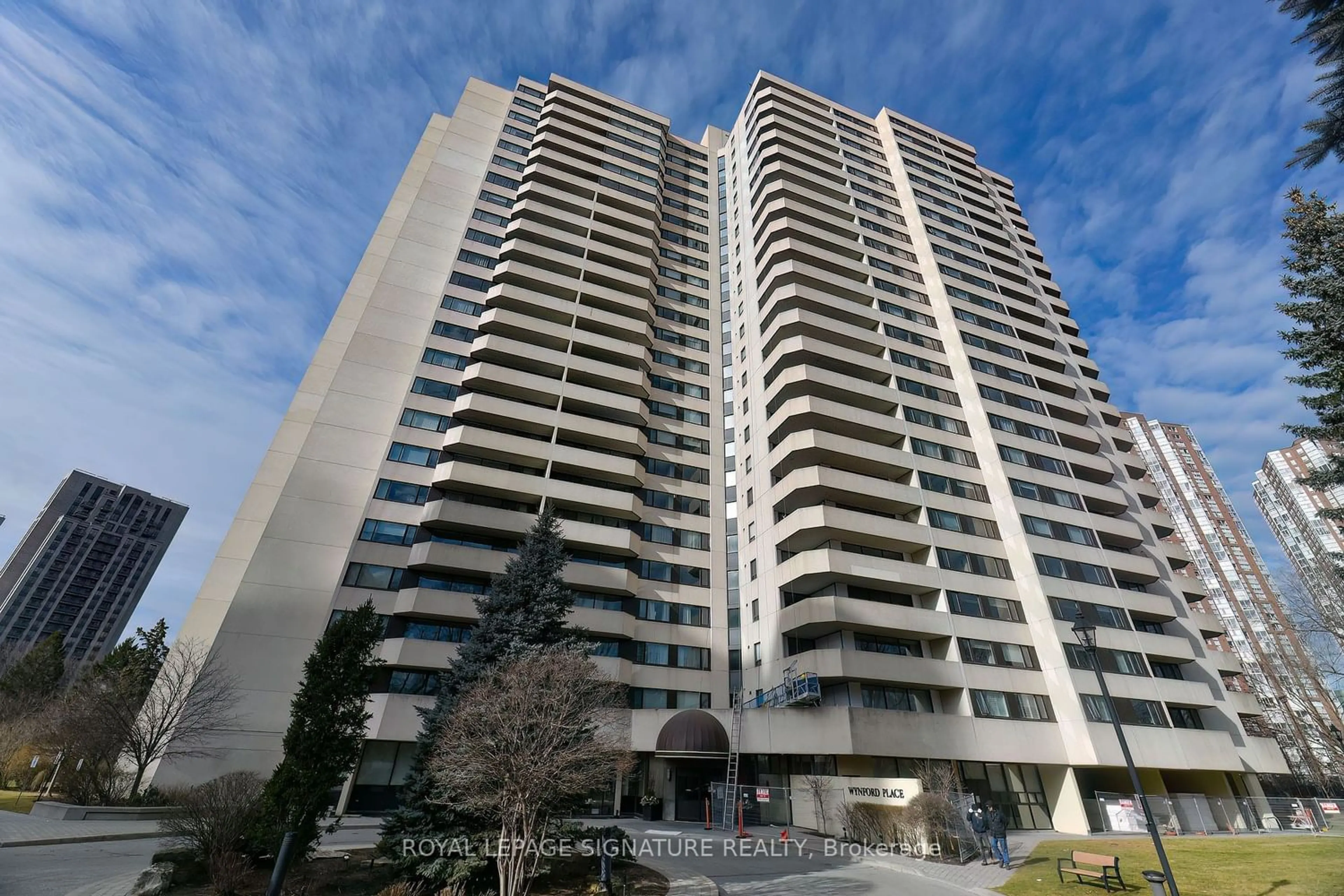 A pic from exterior of the house or condo for 75 Wynford Hts Cres #1505, Toronto Ontario M3C 3H9