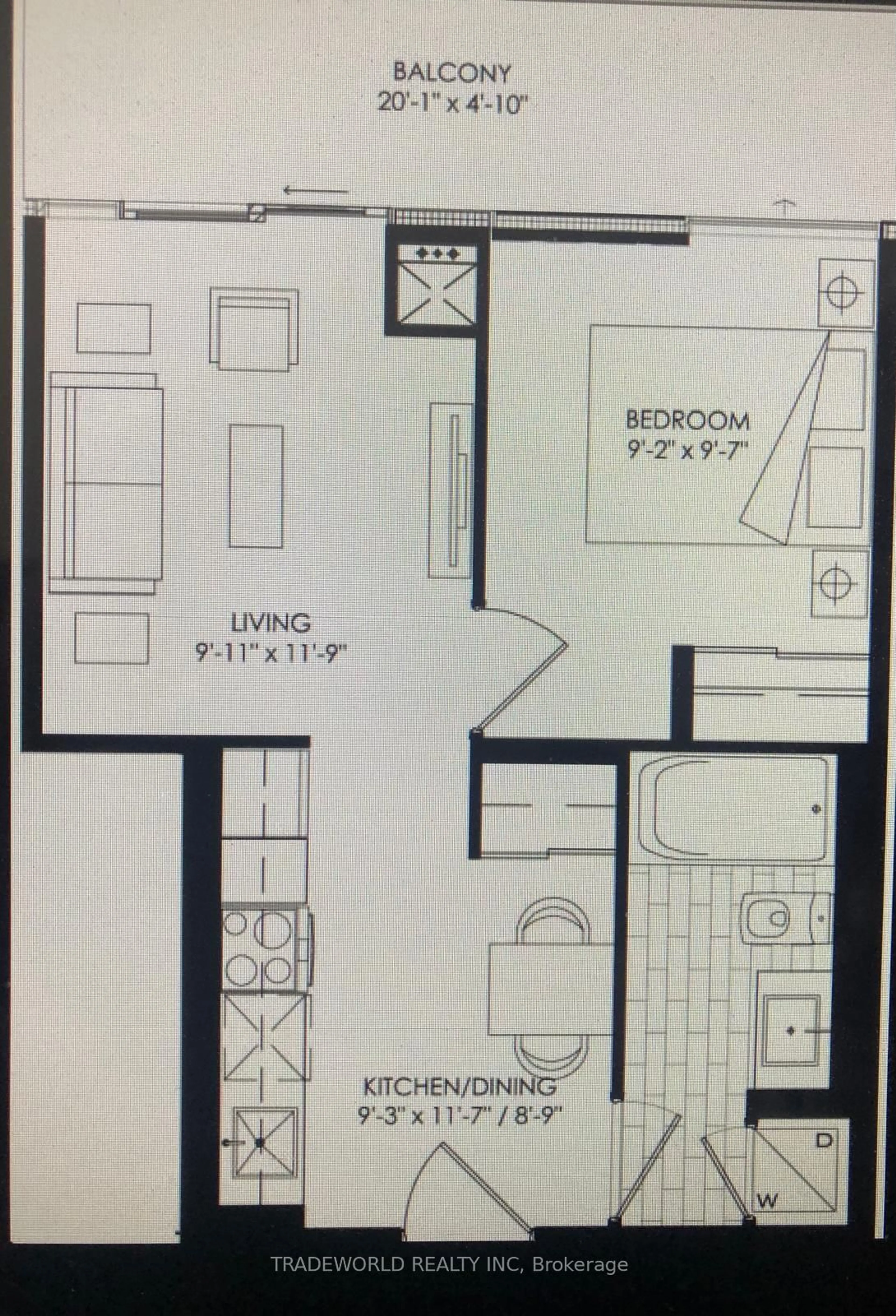 Floor plan for 120 Varna Dr #1310, Toronto Ontario M6A 1N3