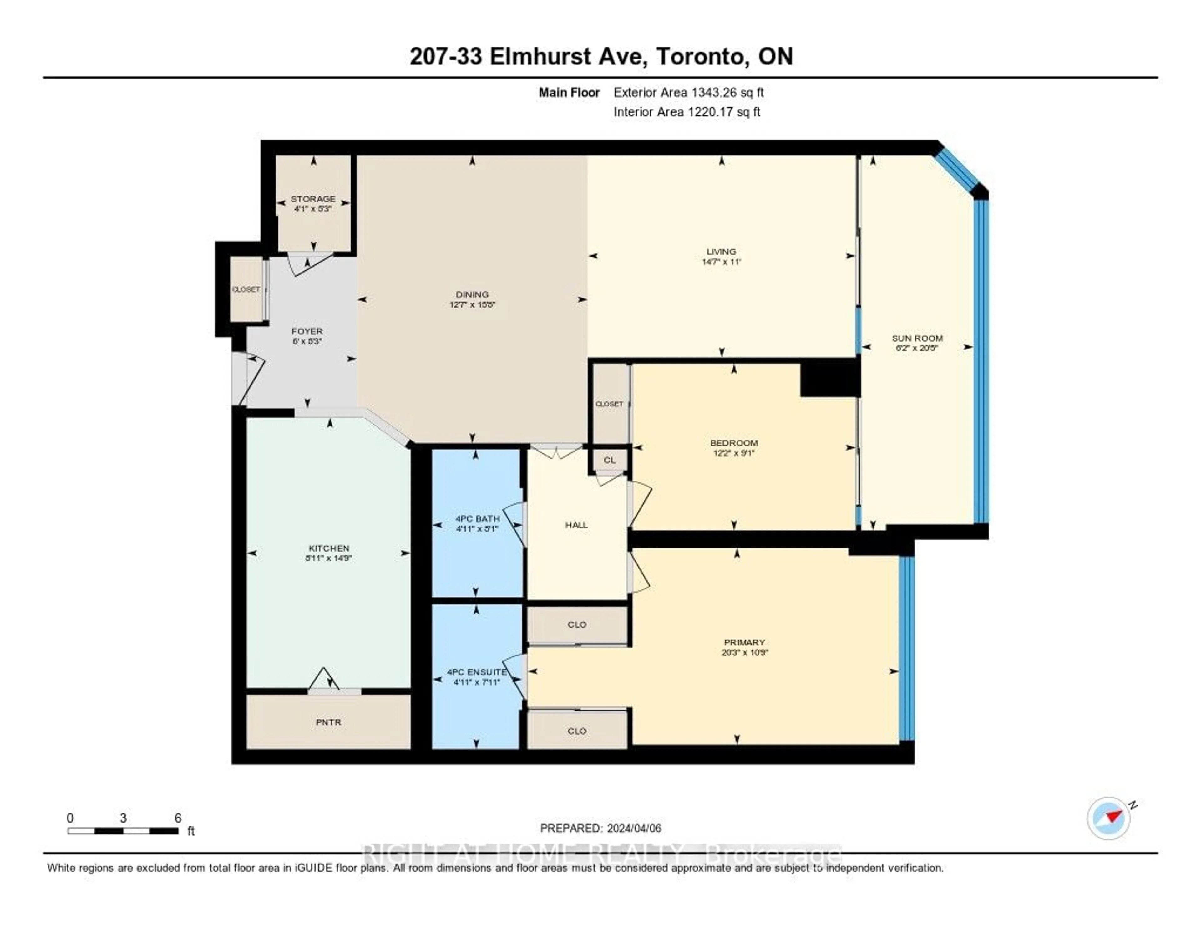 Floor plan for 33 Elmhurst Ave #207, Toronto Ontario M2N 6G8