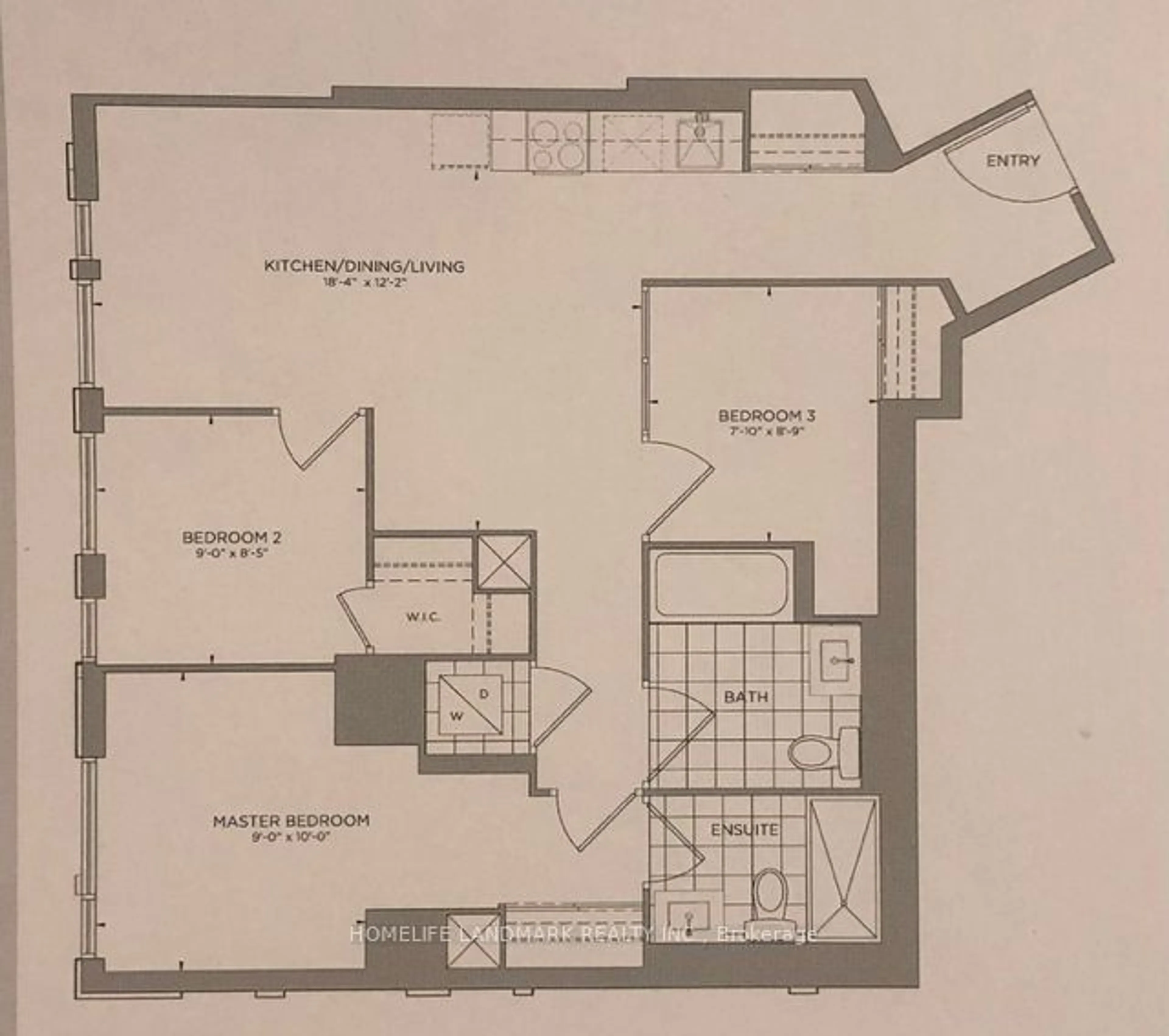 Floor plan for 159 Wellesley St #401, Toronto Ontario M4Y 0H5
