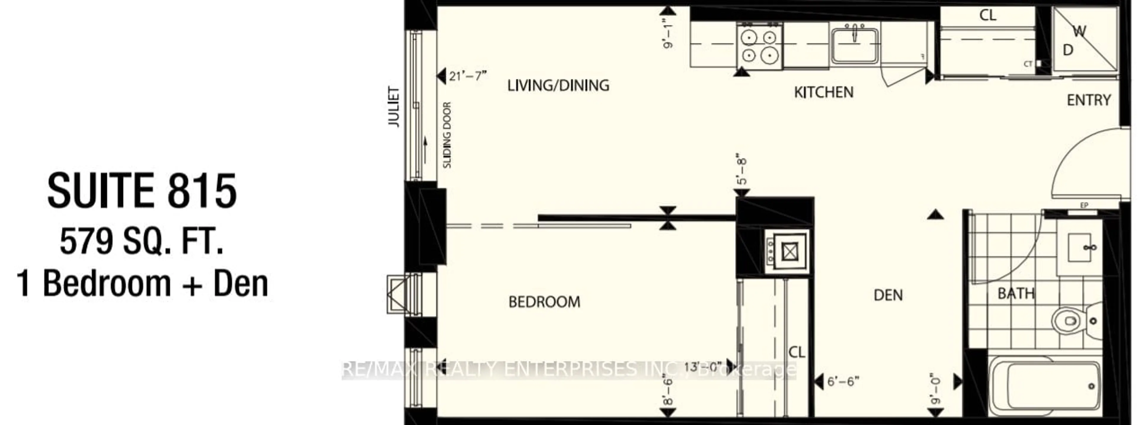 Floor plan for 297 College St #815, Toronto Ontario M5T 0C2