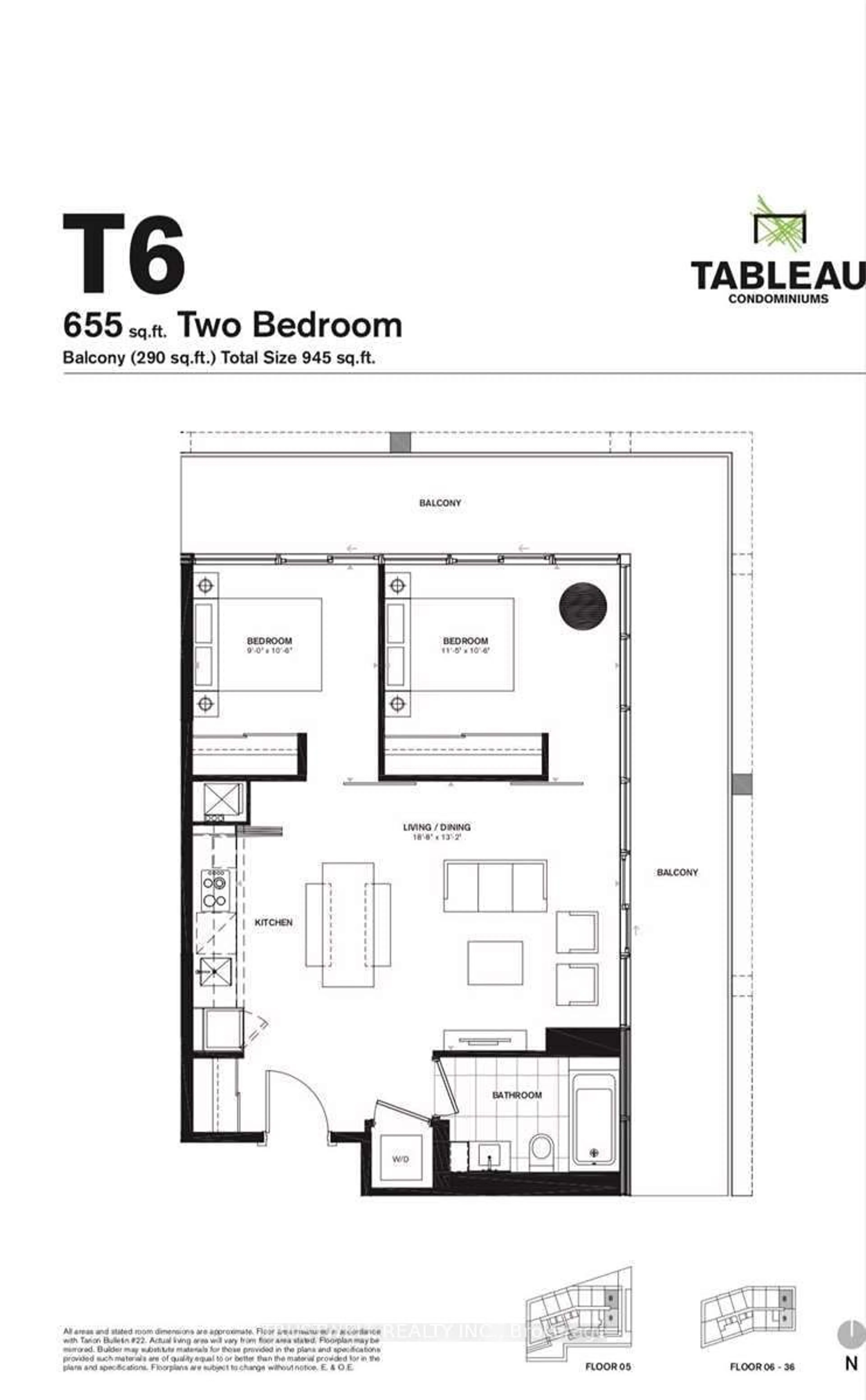 Floor plan for 125 Peter St #1009, Toronto Ontario M5V 0M2