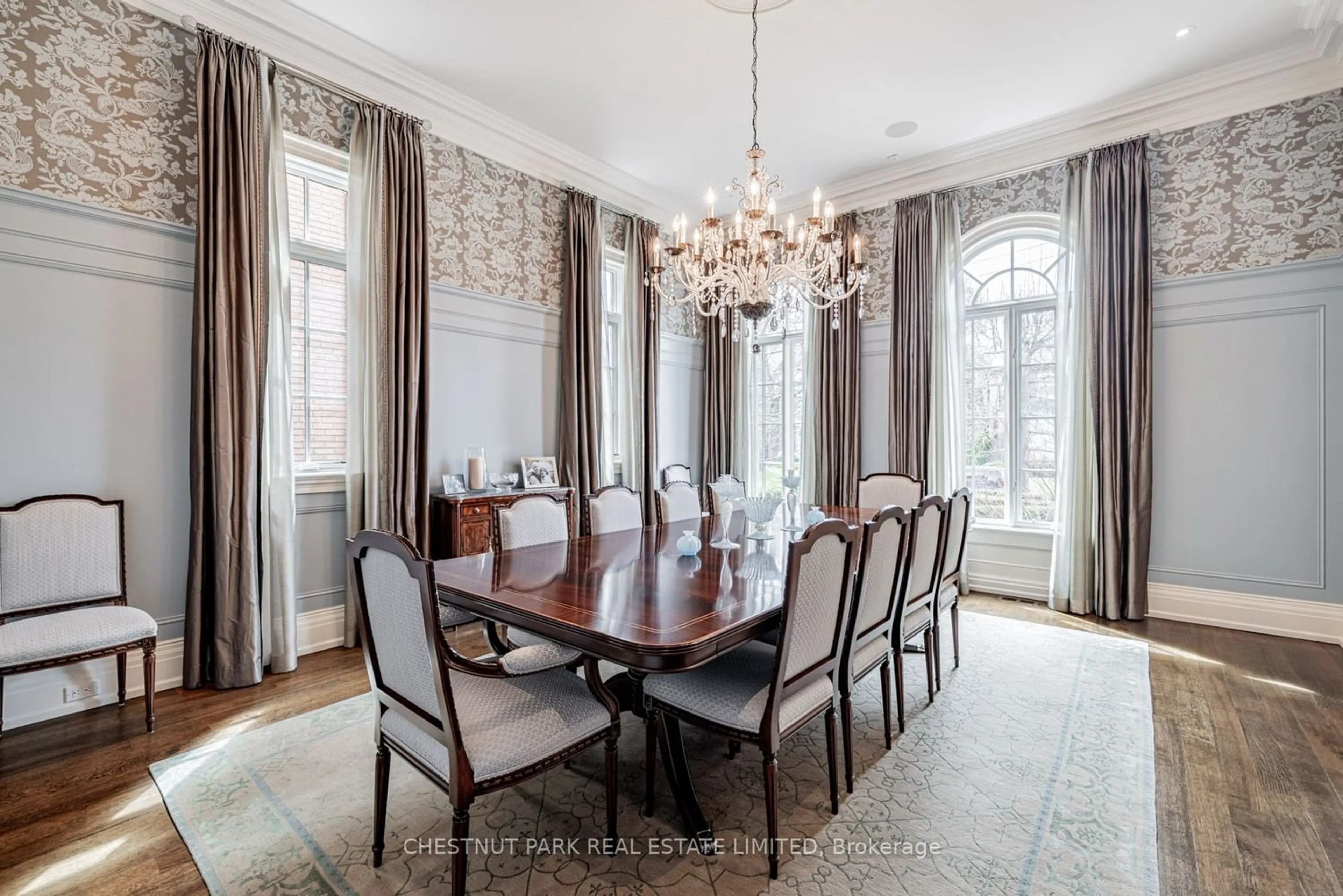 Dining room, wood floors for 67 Hillholm Rd, Toronto Ontario M5P 1M4