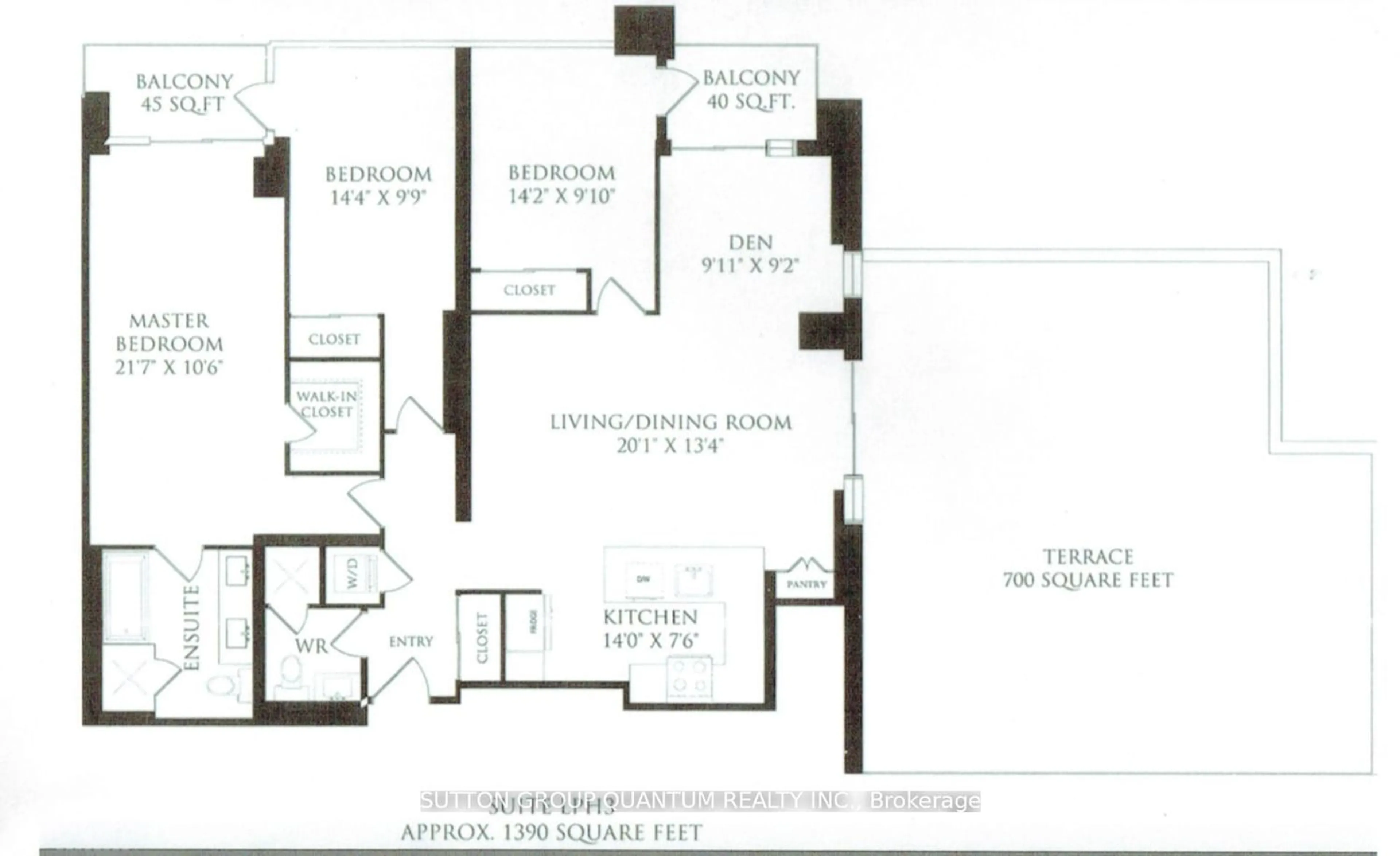 Floor plan for 400 Adelaide St #Lph3, Toronto Ontario M5A 4S3