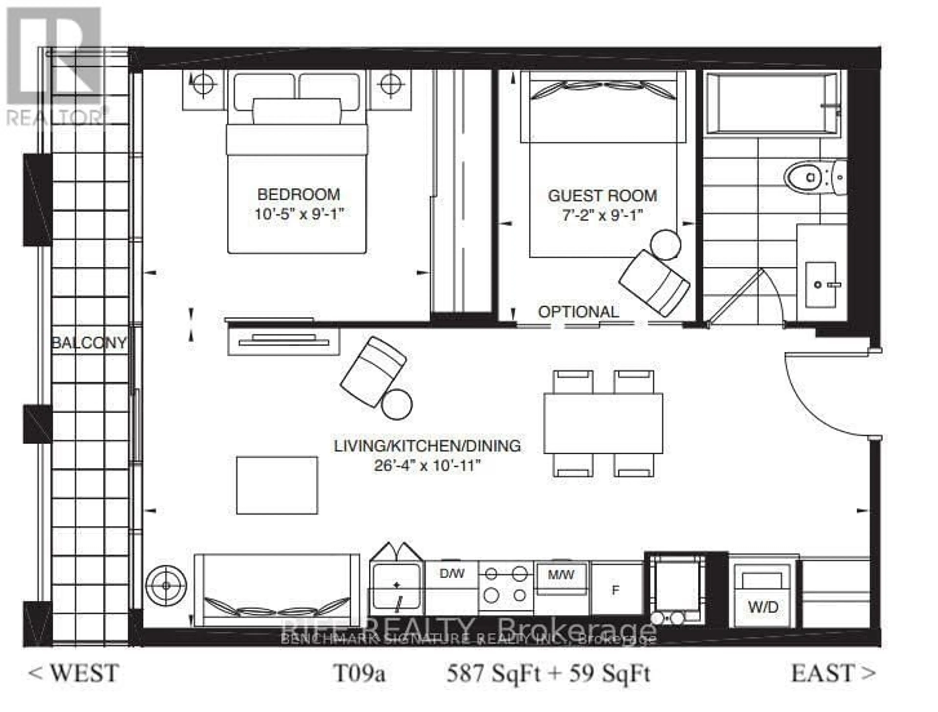 Floor plan for 251 Jarvis St #4015, Toronto Ontario M5B 0C3