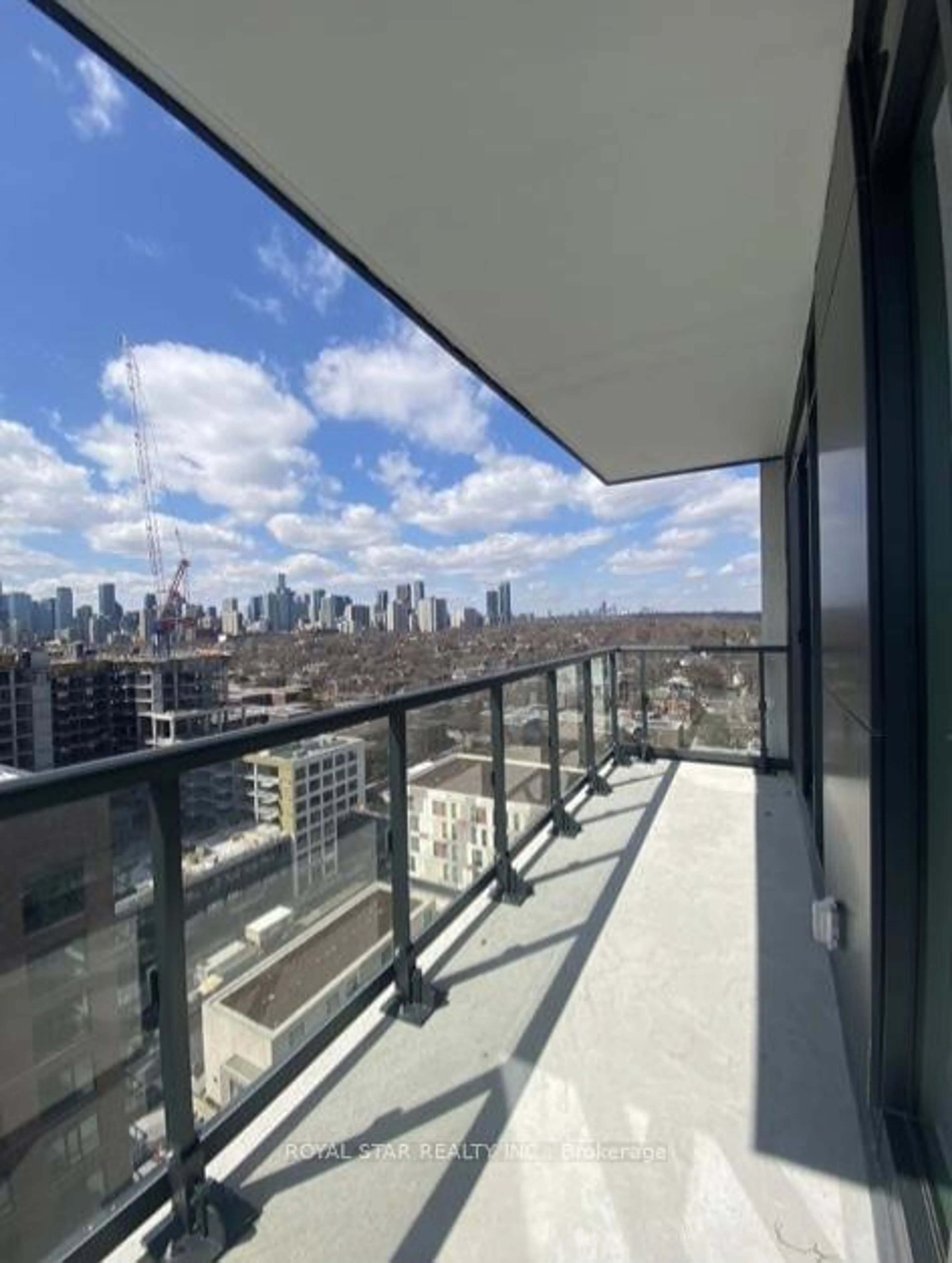 Balcony in the apartment for 130 River St #1508, Toronto Ontario M5V 3P7