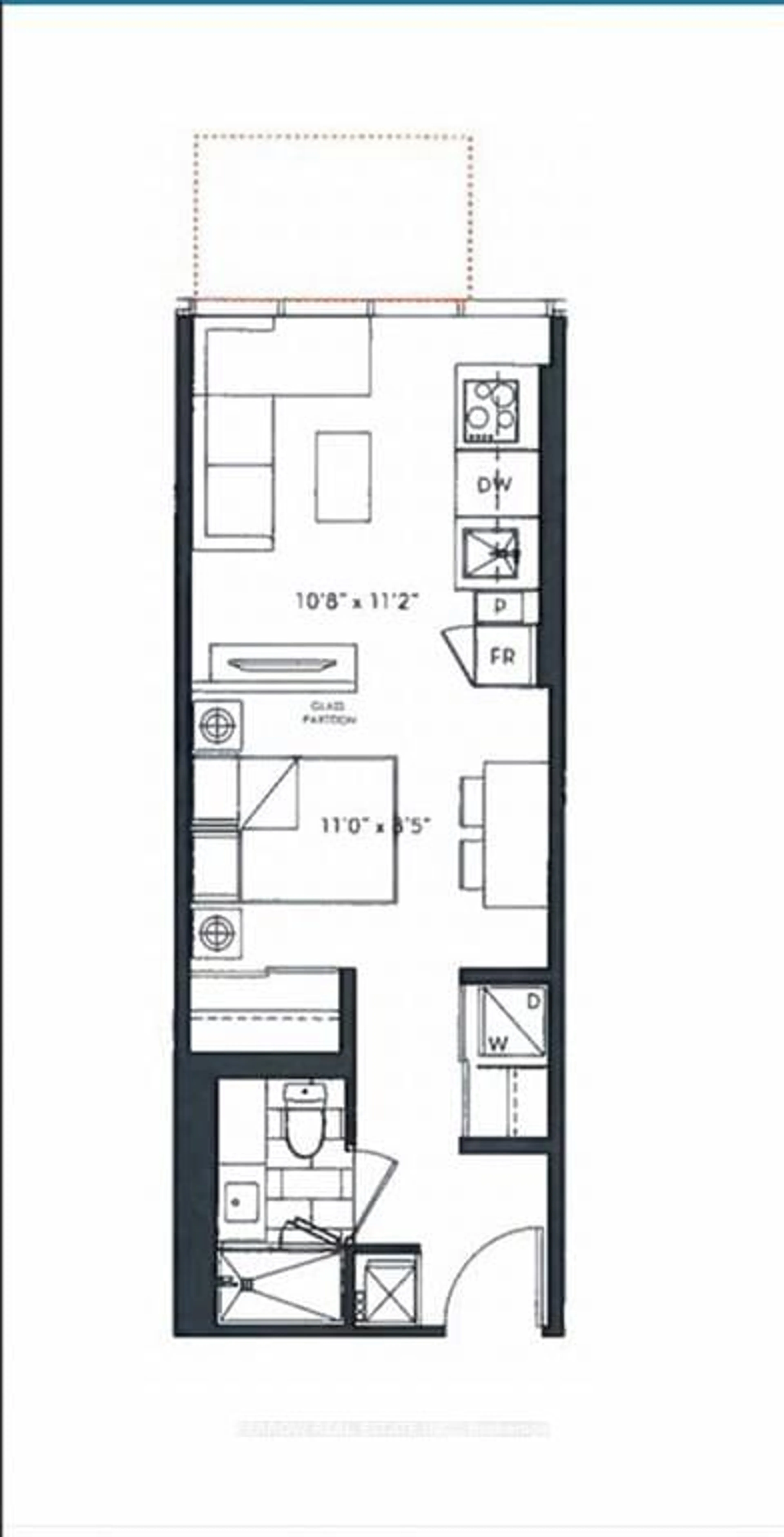 Floor plan for 77 Shuter St #2809, Toronto Ontario M5B 0B8
