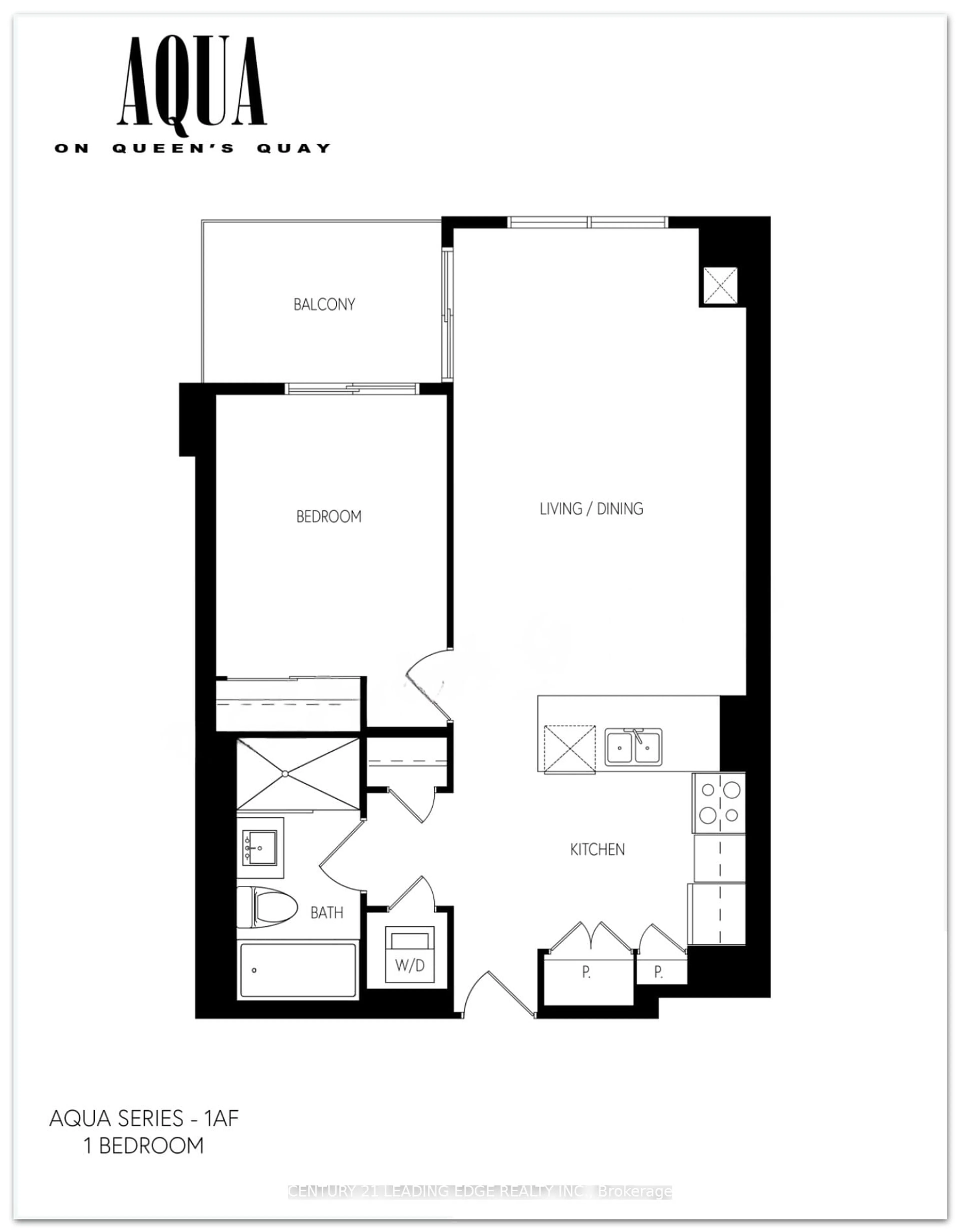 Floor plan for 410 Queens Quay #1202, Toronto Ontario M5V 3T1