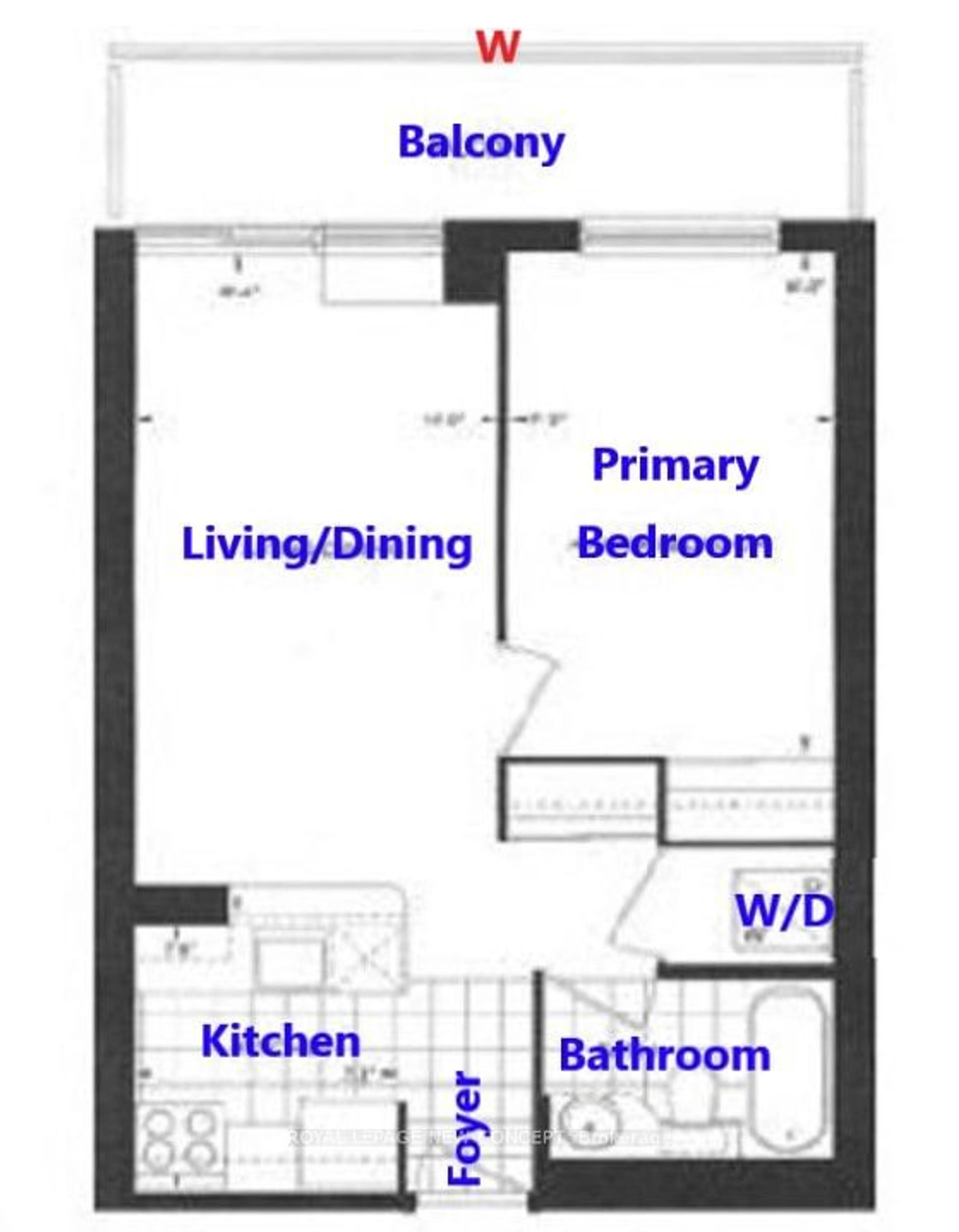 Floor plan for 4978 Yonge St #507, Toronto Ontario M2N 7G8