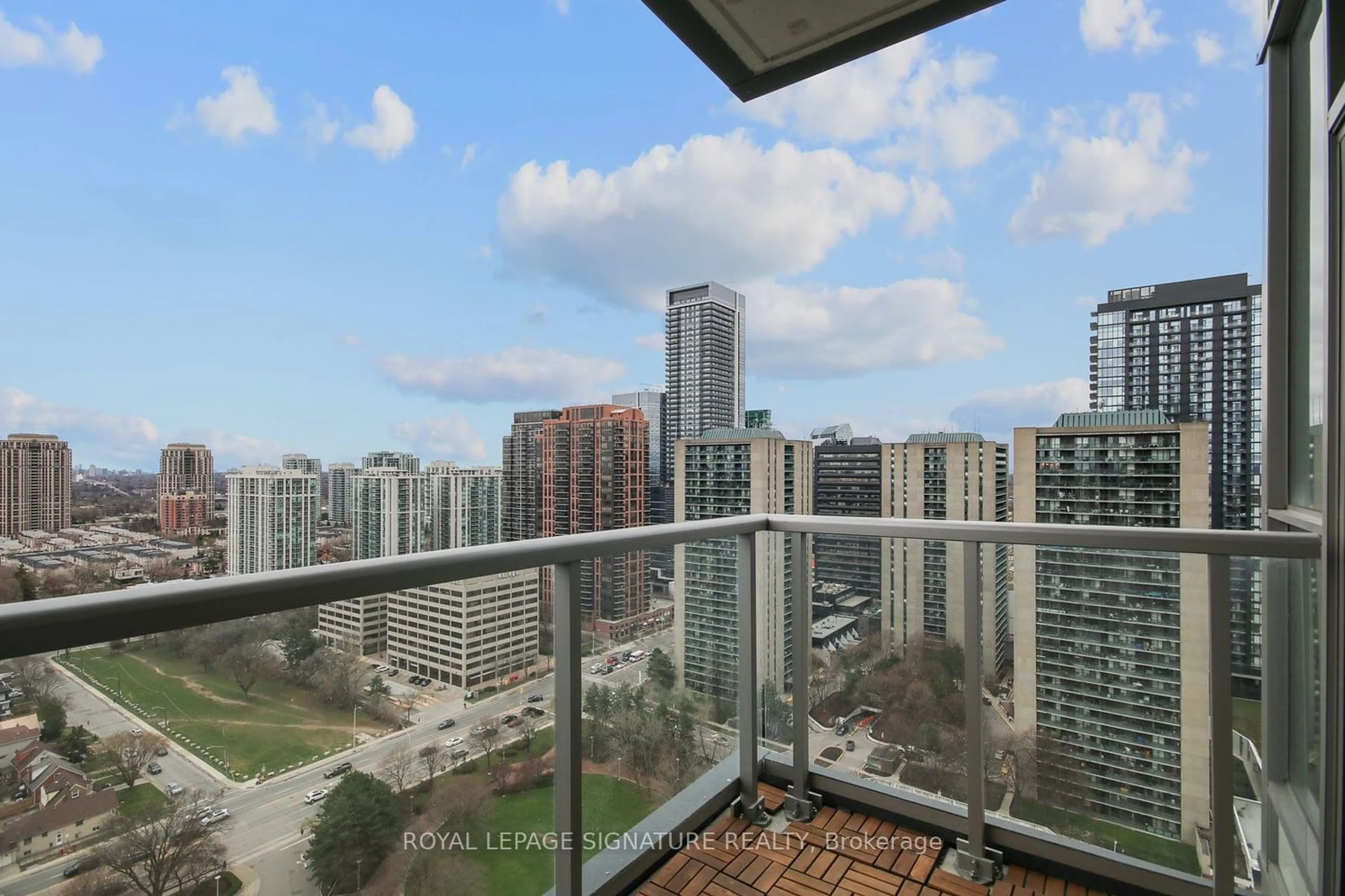 Balcony in the apartment for 88 Sheppard Ave #2604, Toronto Ontario M2N 0G9