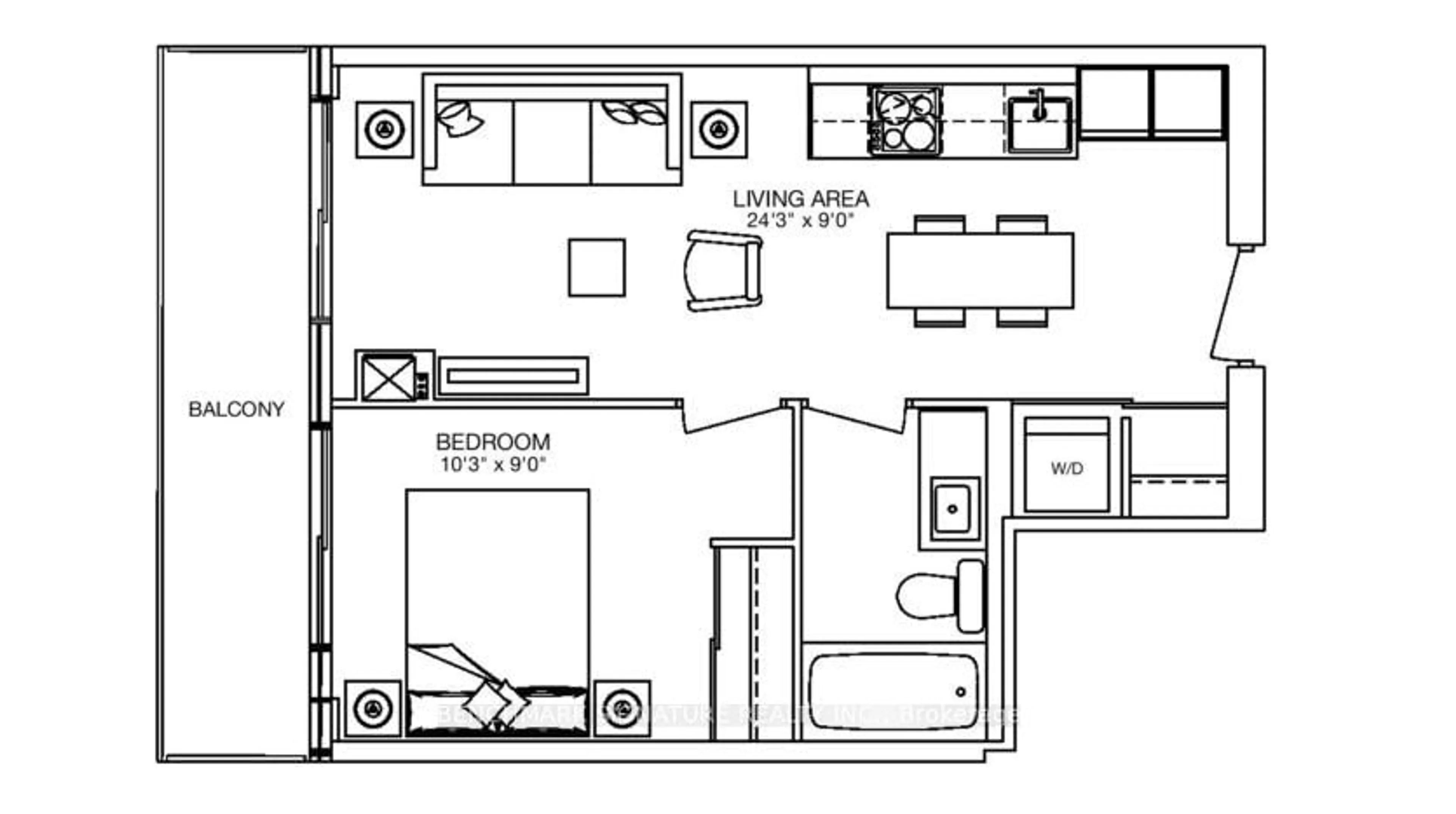 Floor plan for 8 Eglinton Ave #3003, Toronto Ontario M4P 1A6