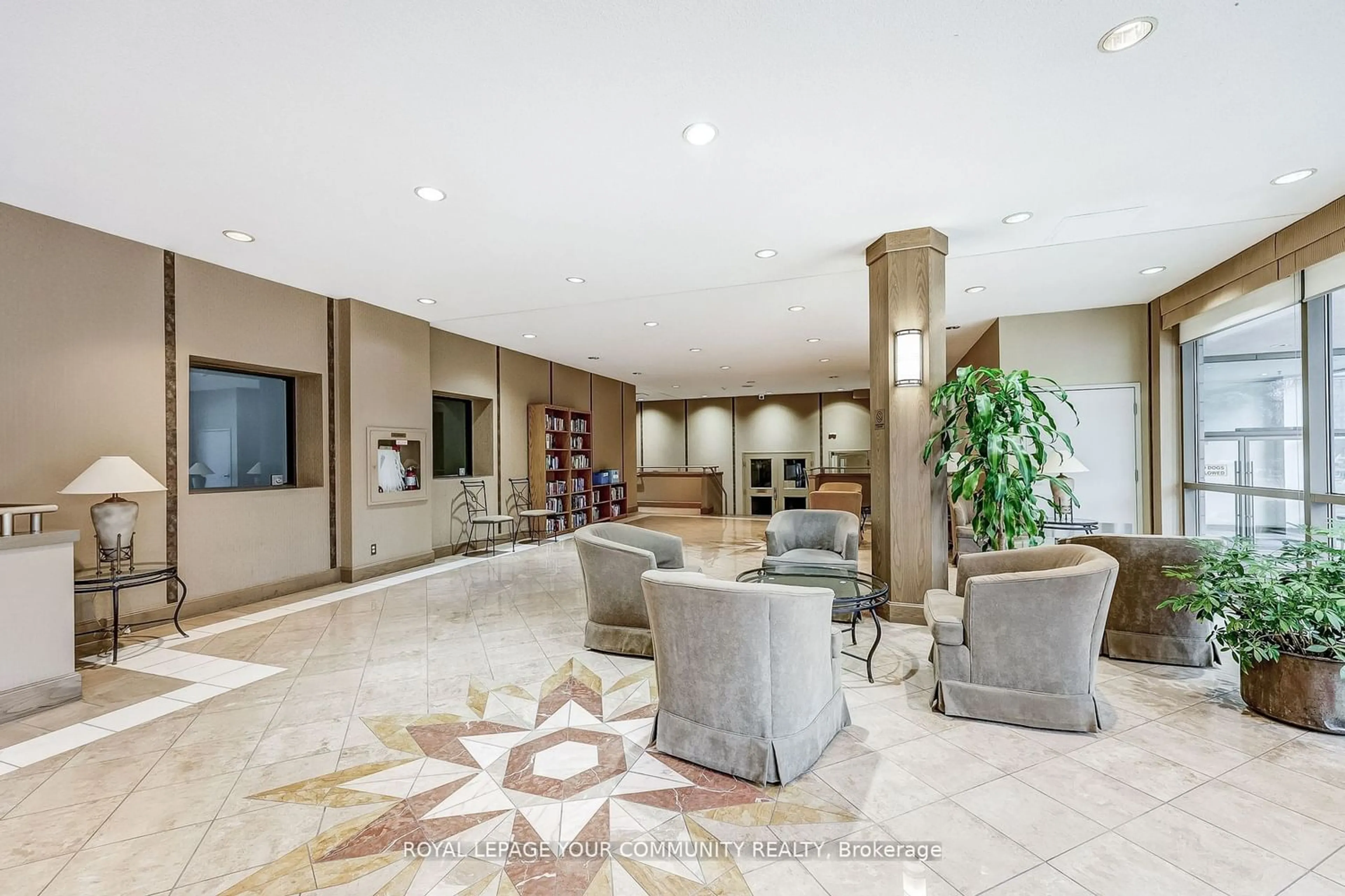 Indoor lobby for 195 Wynford Dr #1003, Toronto Ontario M3C 3P3