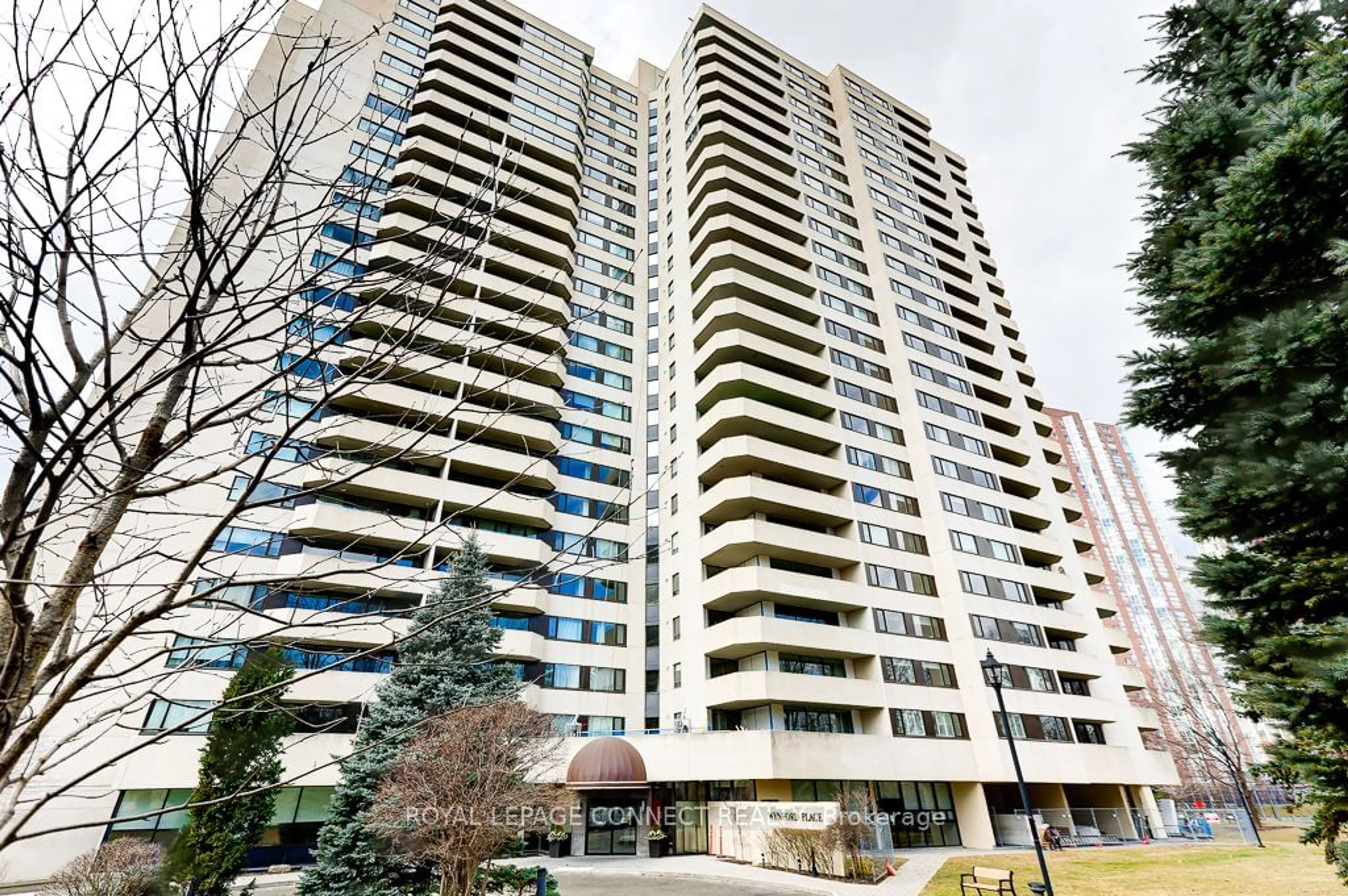 A pic from exterior of the house or condo for 75 Wynford Heights Cres #1908, Toronto Ontario M3C 3H9