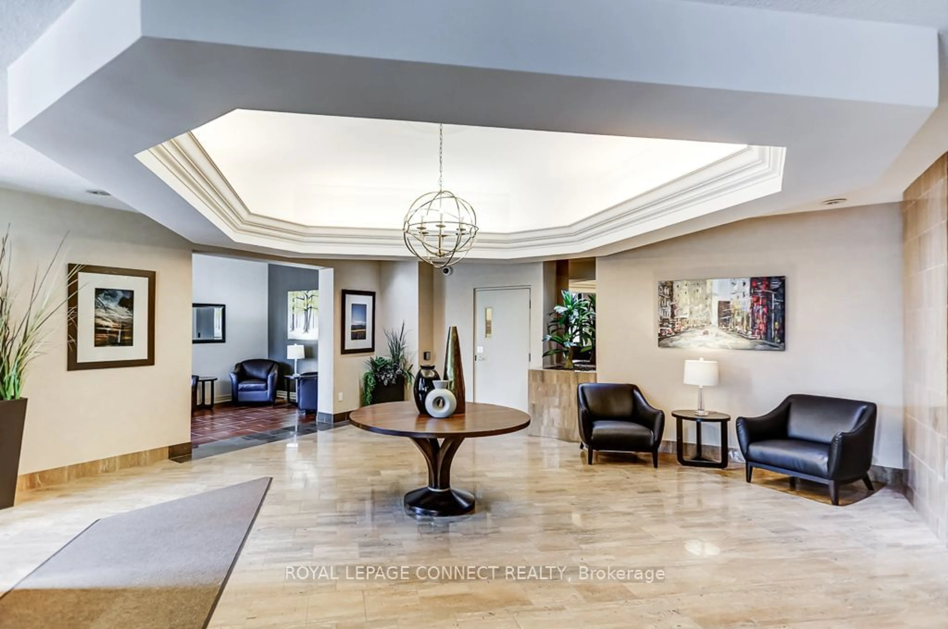 Indoor lobby for 75 Wynford Heights Cres #1908, Toronto Ontario M3C 3H9