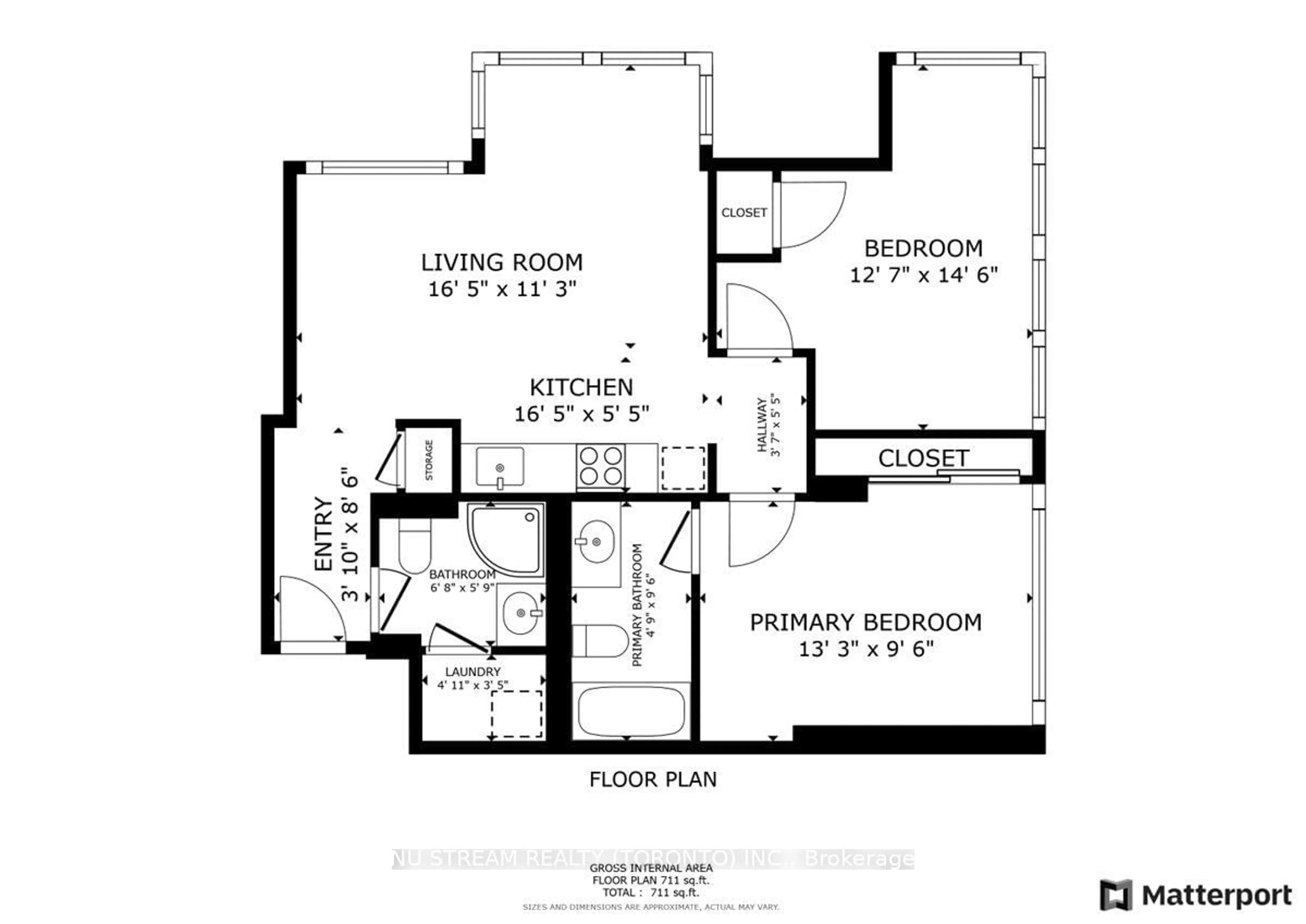 Floor plan for 15 Fort York Blvd #706, Toronto Ontario M5V 3Y4