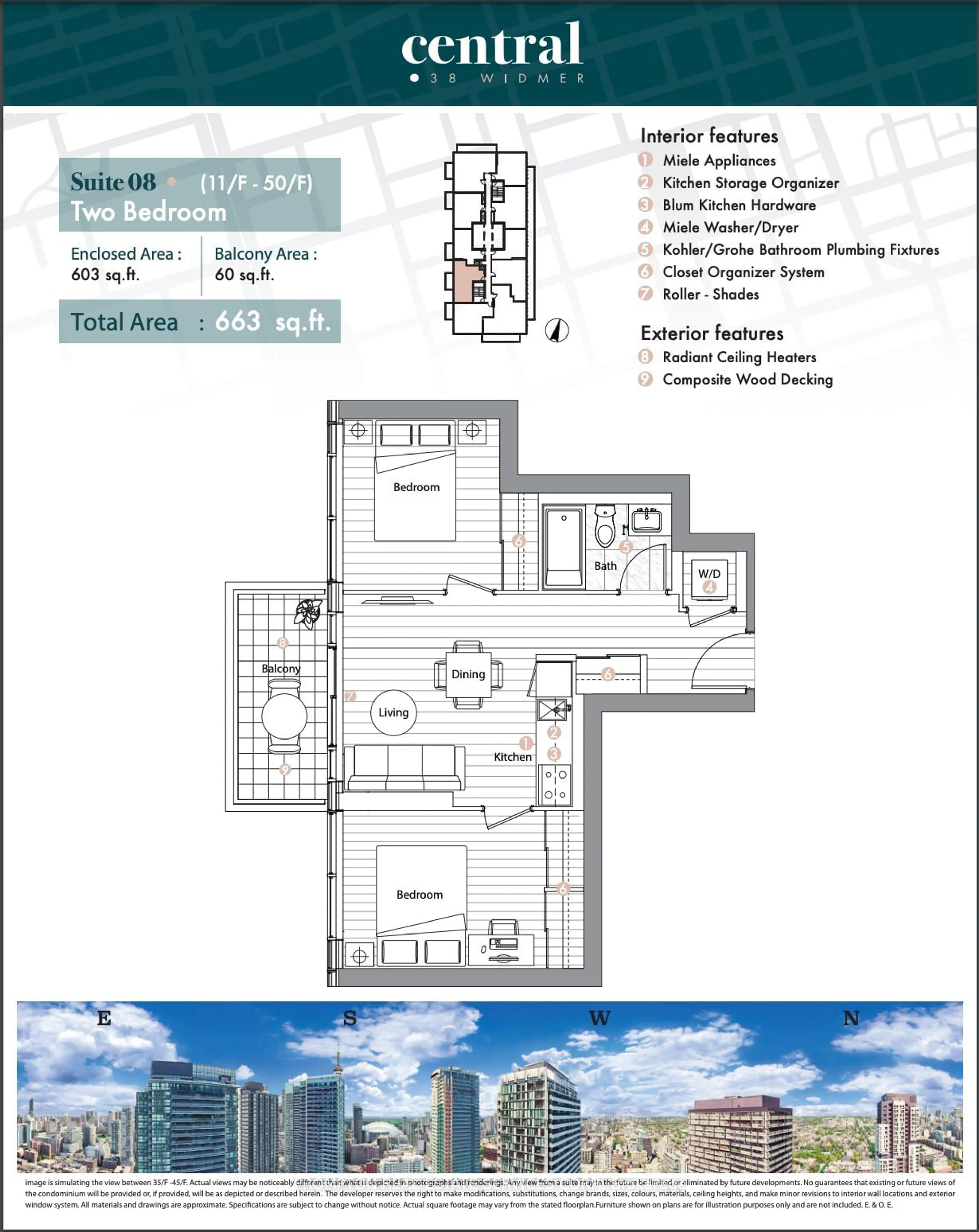 Floor plan for 38 Widmer St #Ph5108, Toronto Ontario M5V 0P7