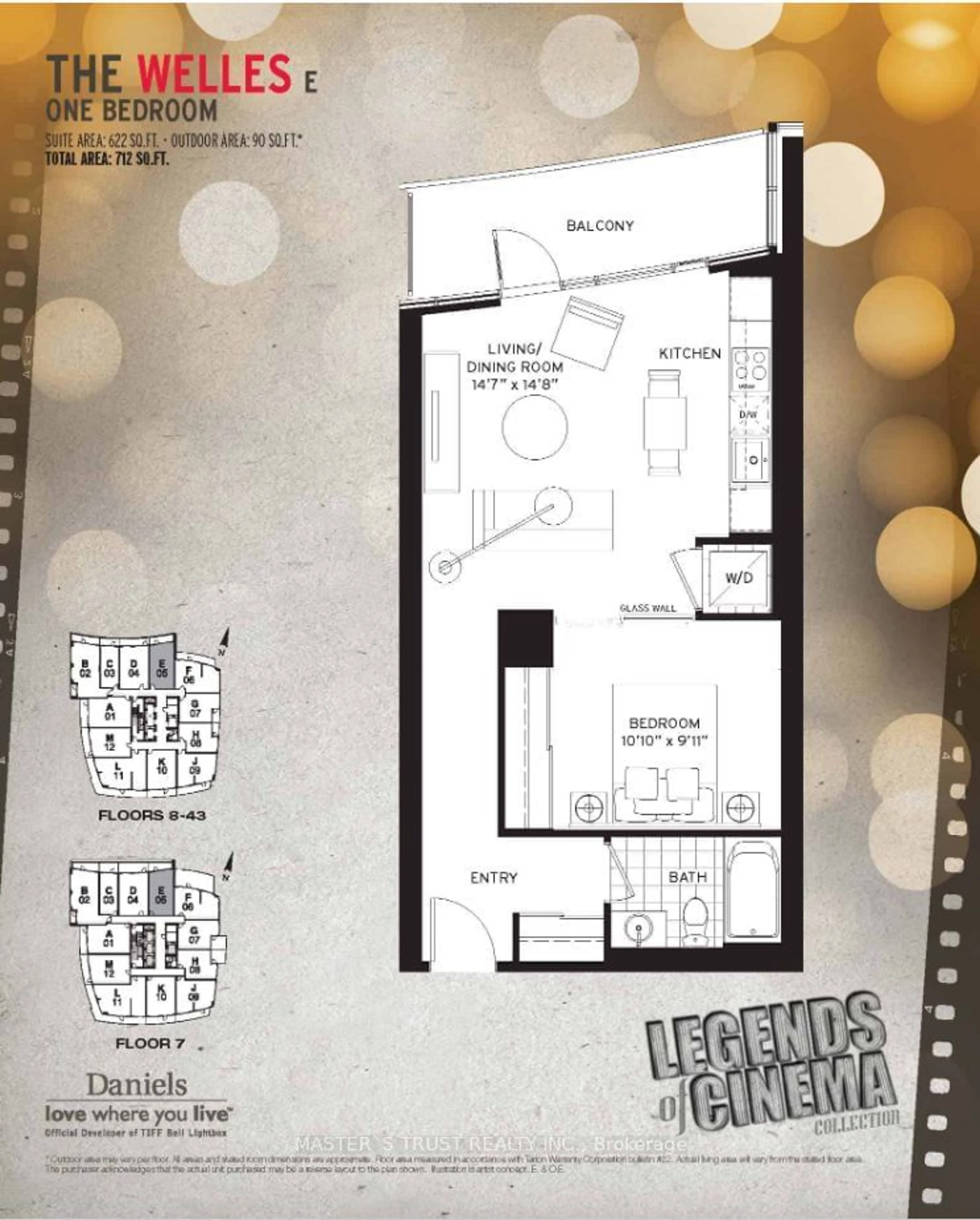 Floor plan for 21 Widmer St #2805, Toronto Ontario M5V 0B8