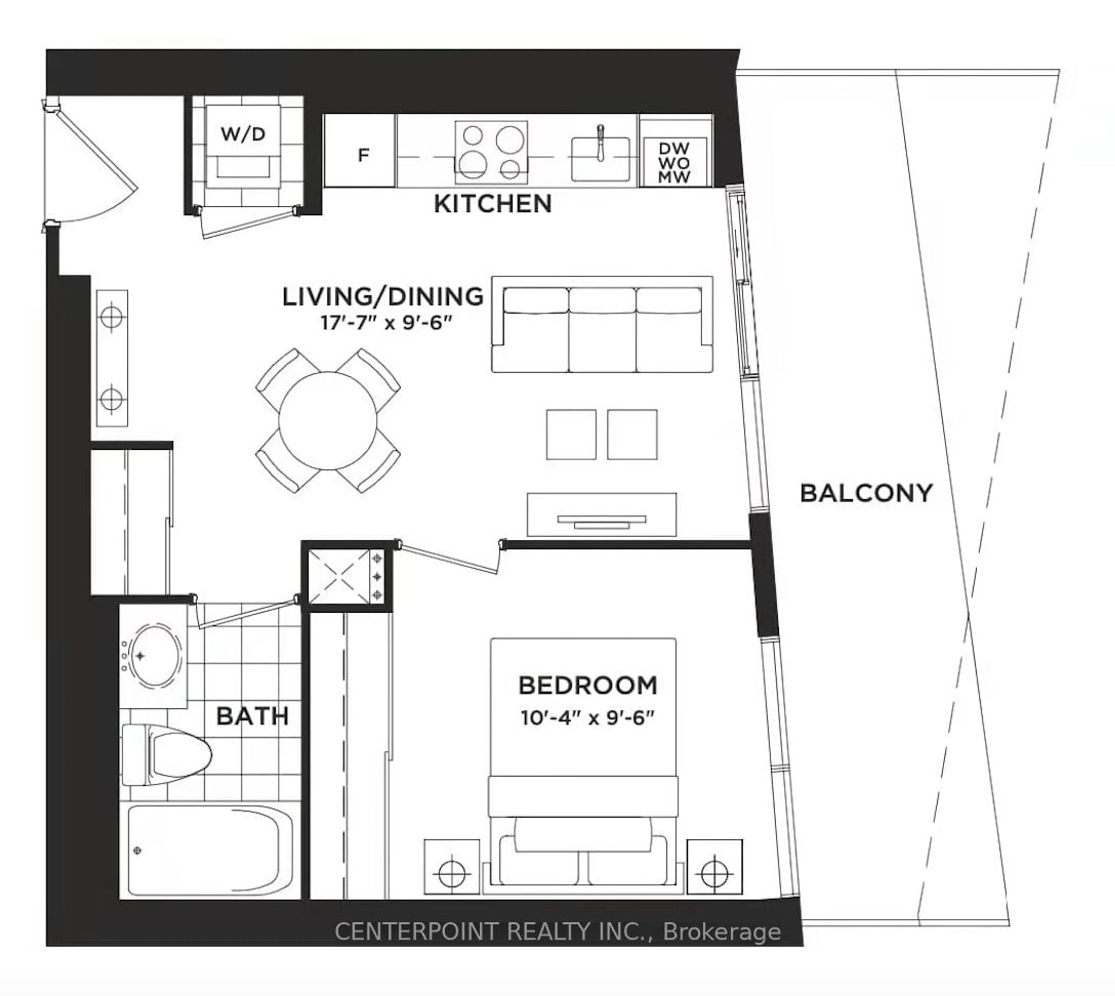 Floor plan for 11 Wellesley St #2113, Toronto Ontario M4Y 0G4