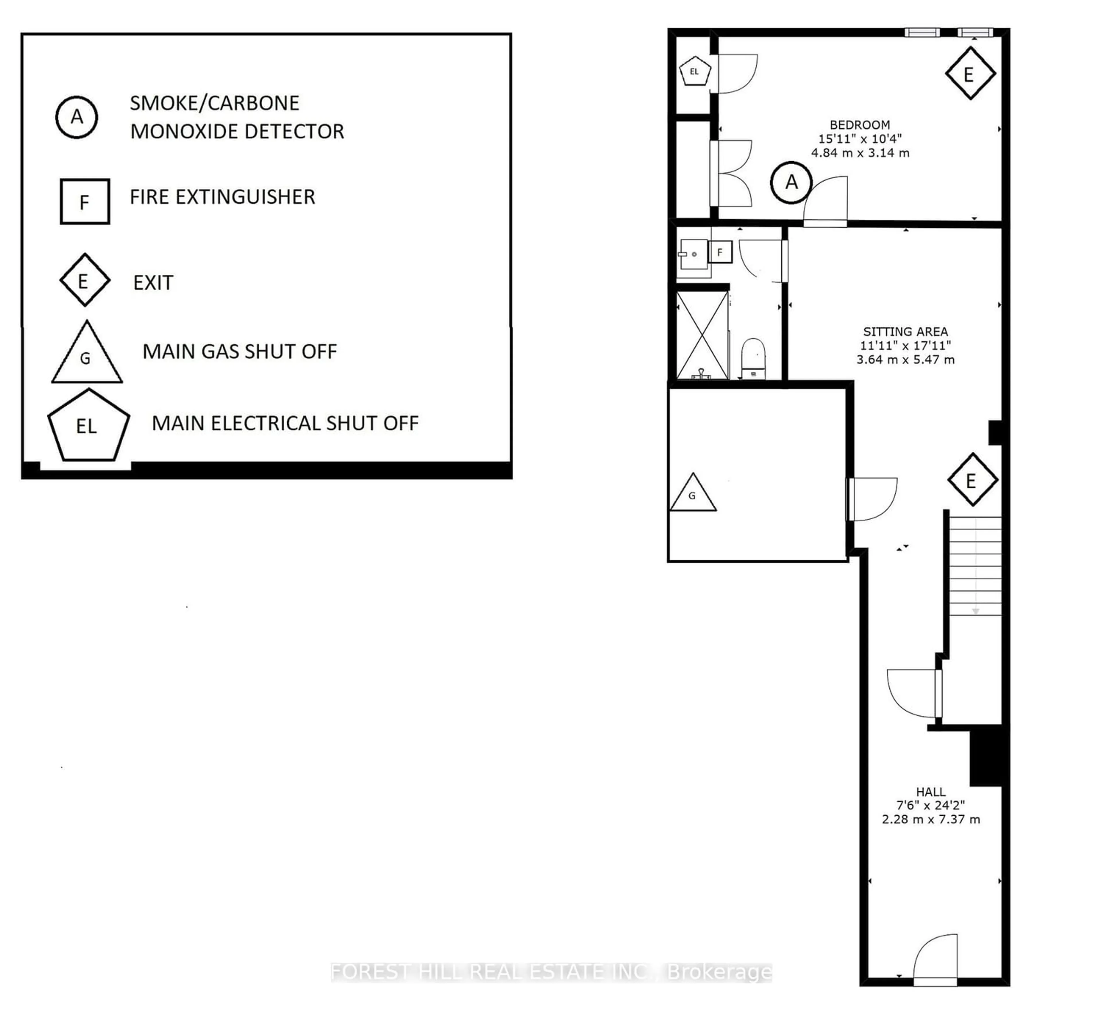 Floor plan for 12 Yonge St #2607, Toronto Ontario M5E 1R4