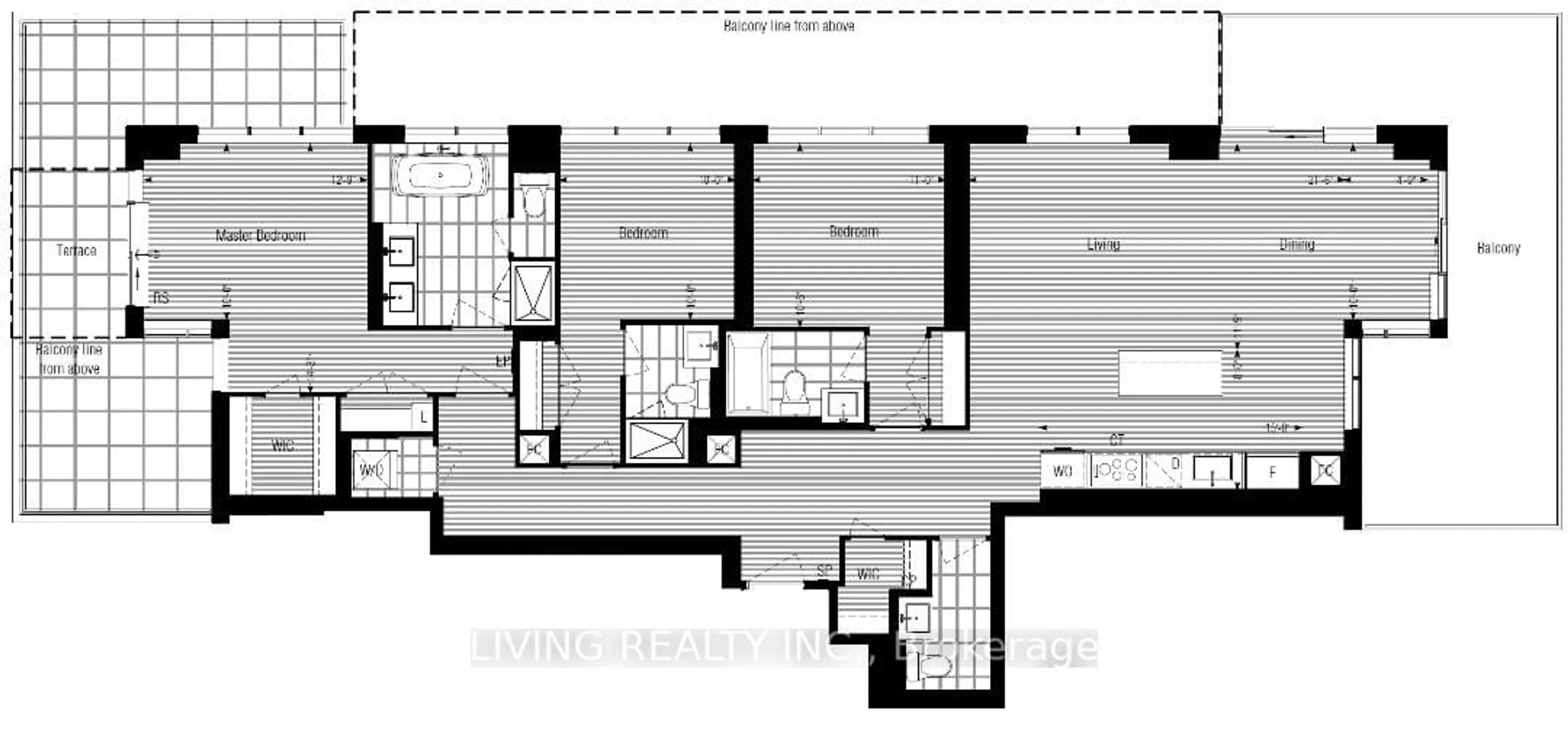Floor plan for 20 Inn On The Park Dr #2731, Toronto Ontario M3C 0P8