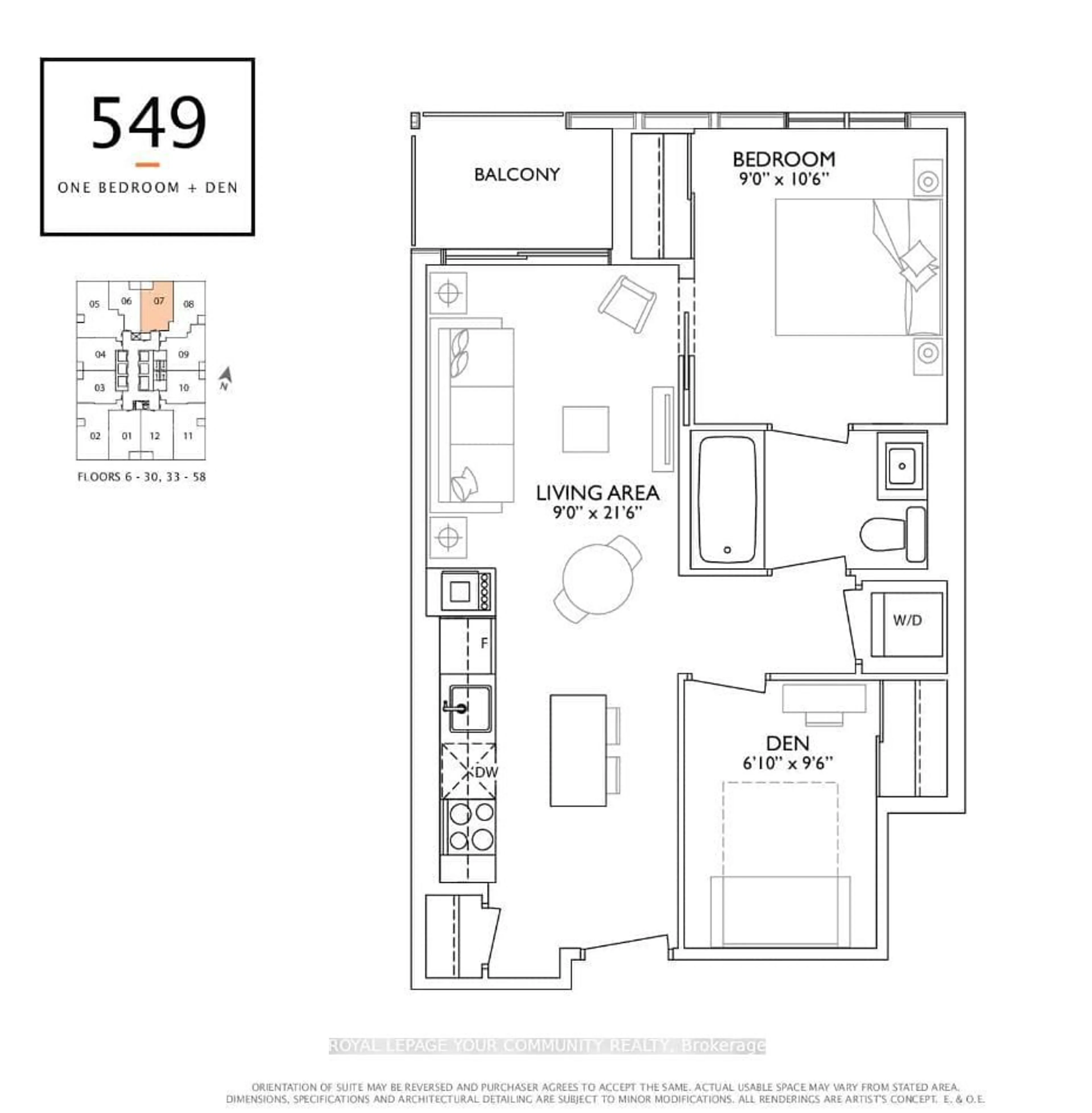 Floor plan for 1 Yorkville Ave #2407, Toronto Ontario M4W 0B1