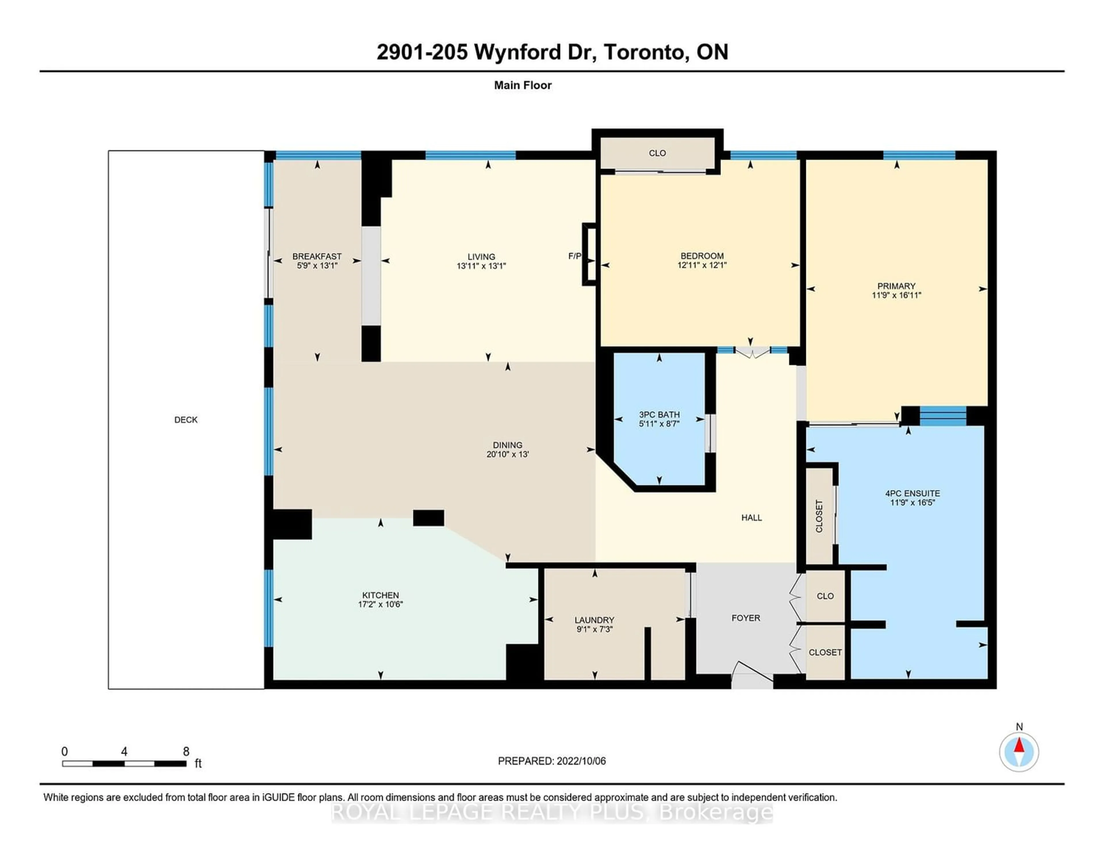 Floor plan for 205 Wynford Dr #Ph2901, Toronto Ontario M3C 3P4