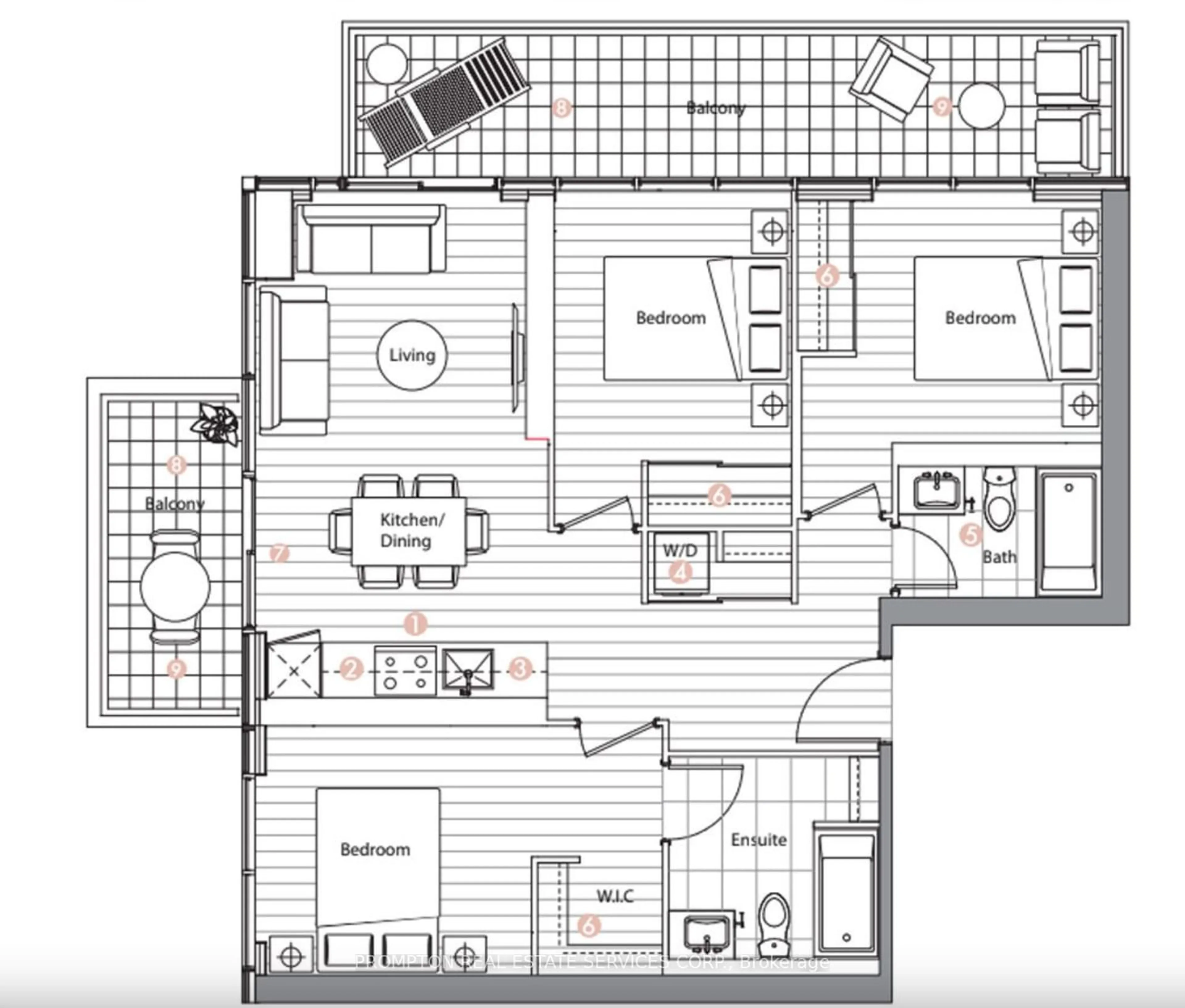 Floor plan for 38 Widmer St #2911, Toronto Ontario M5V 0P7