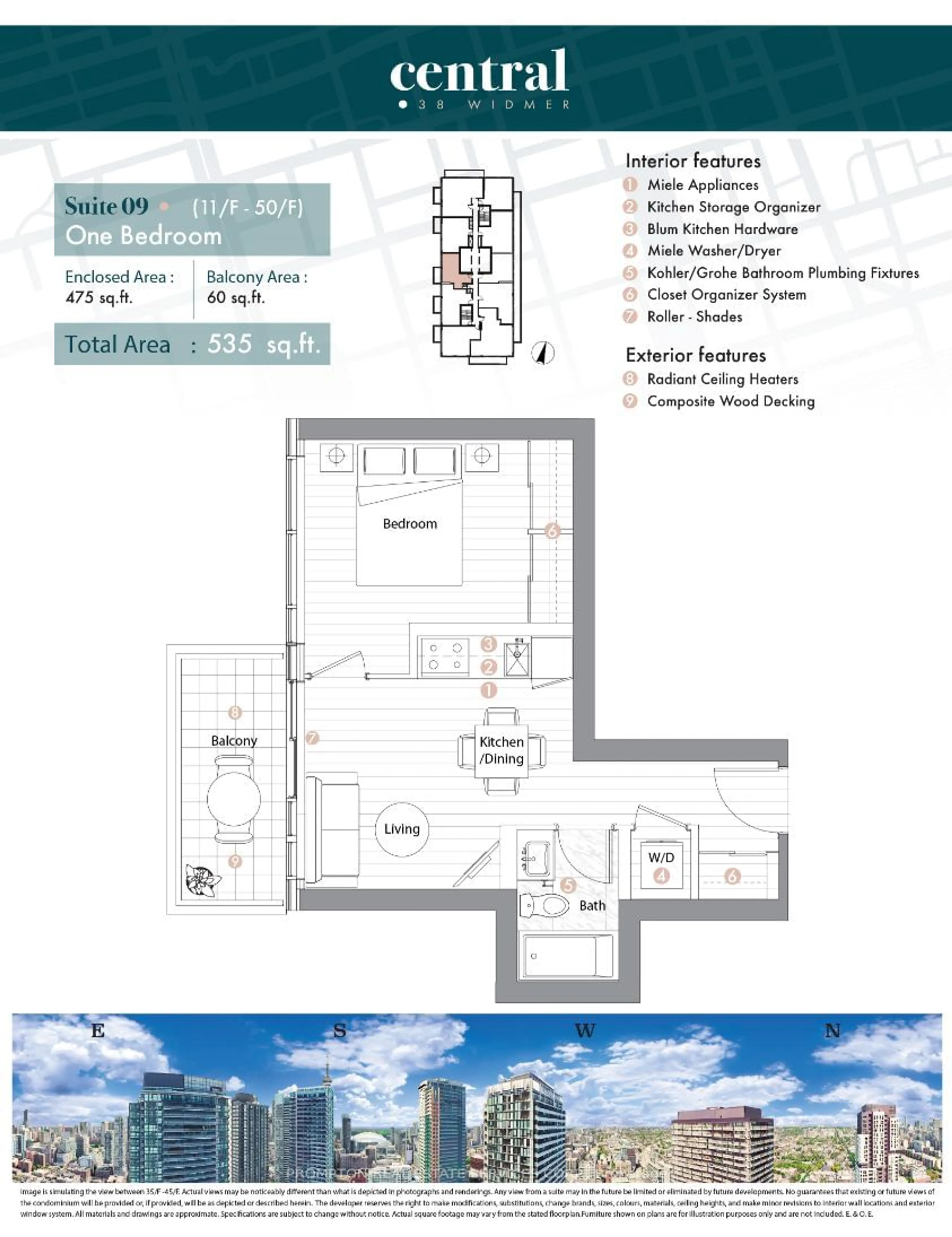 Floor plan for 38 Widmer St #4609, Toronto Ontario M5V 0P7