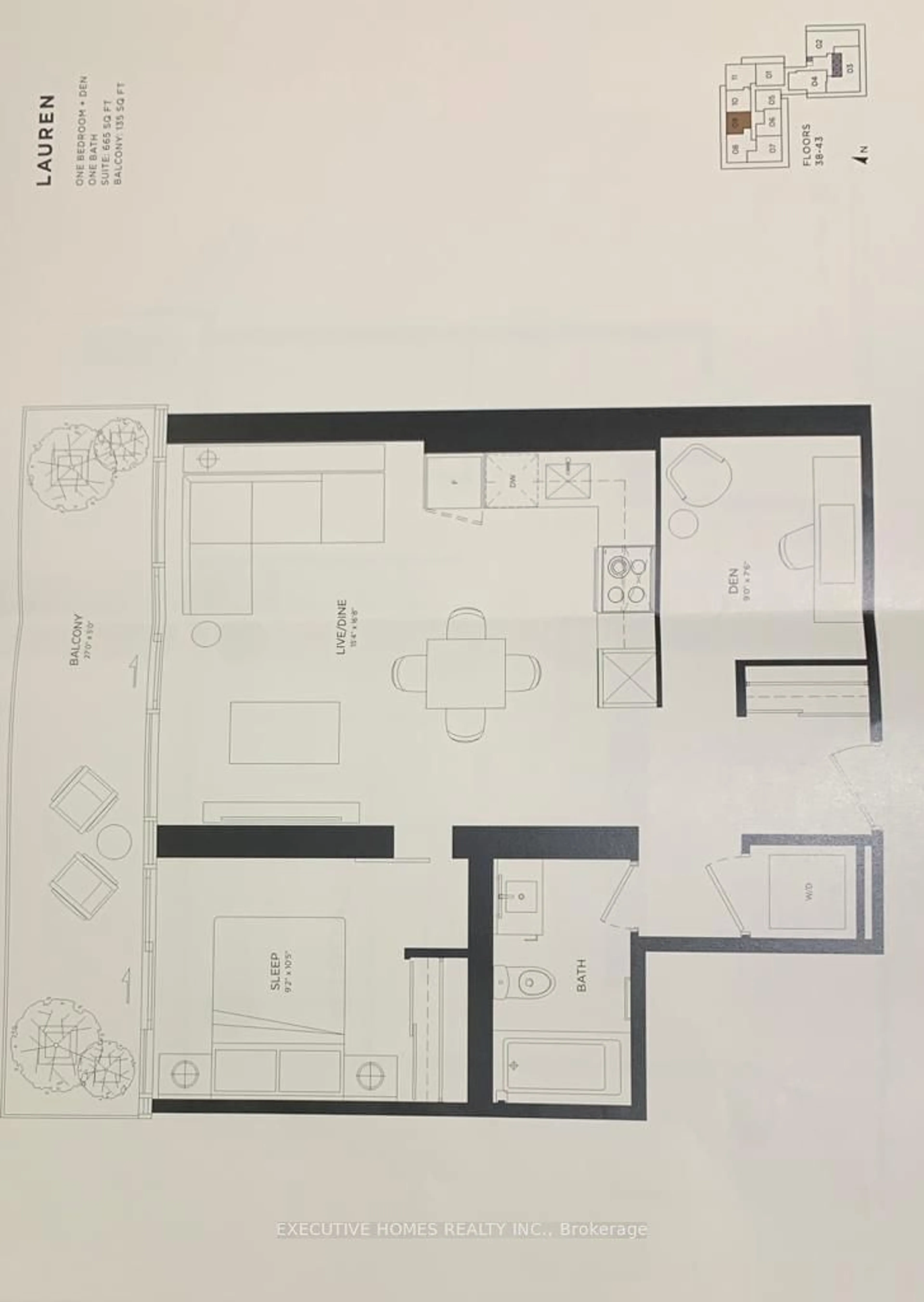 Floor plan for 20 Lombard St #4009, Toronto Ontario M5C 0A7