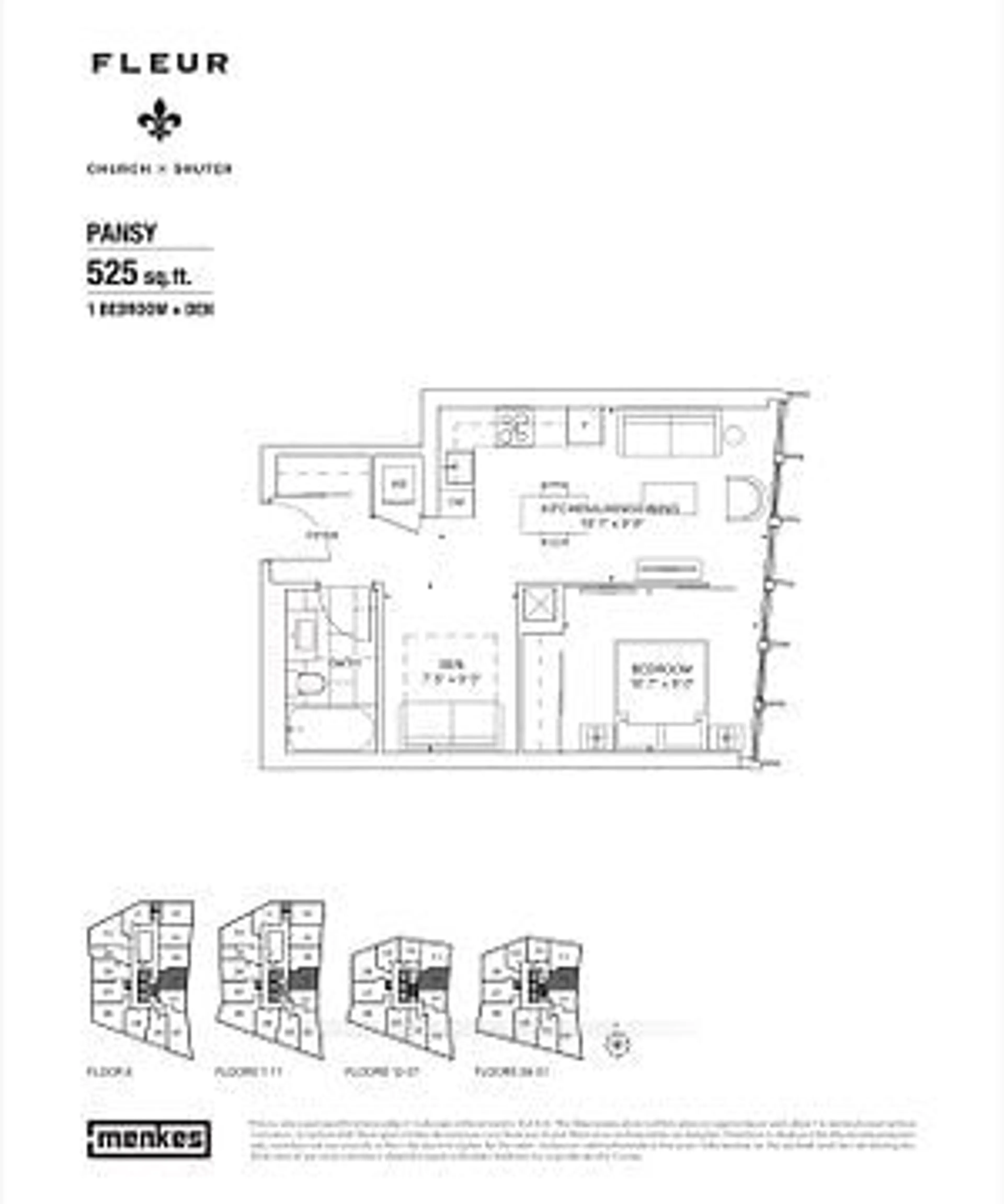 Floor plan for 60 Shuter St #2112, Toronto Ontario M5B 0B7
