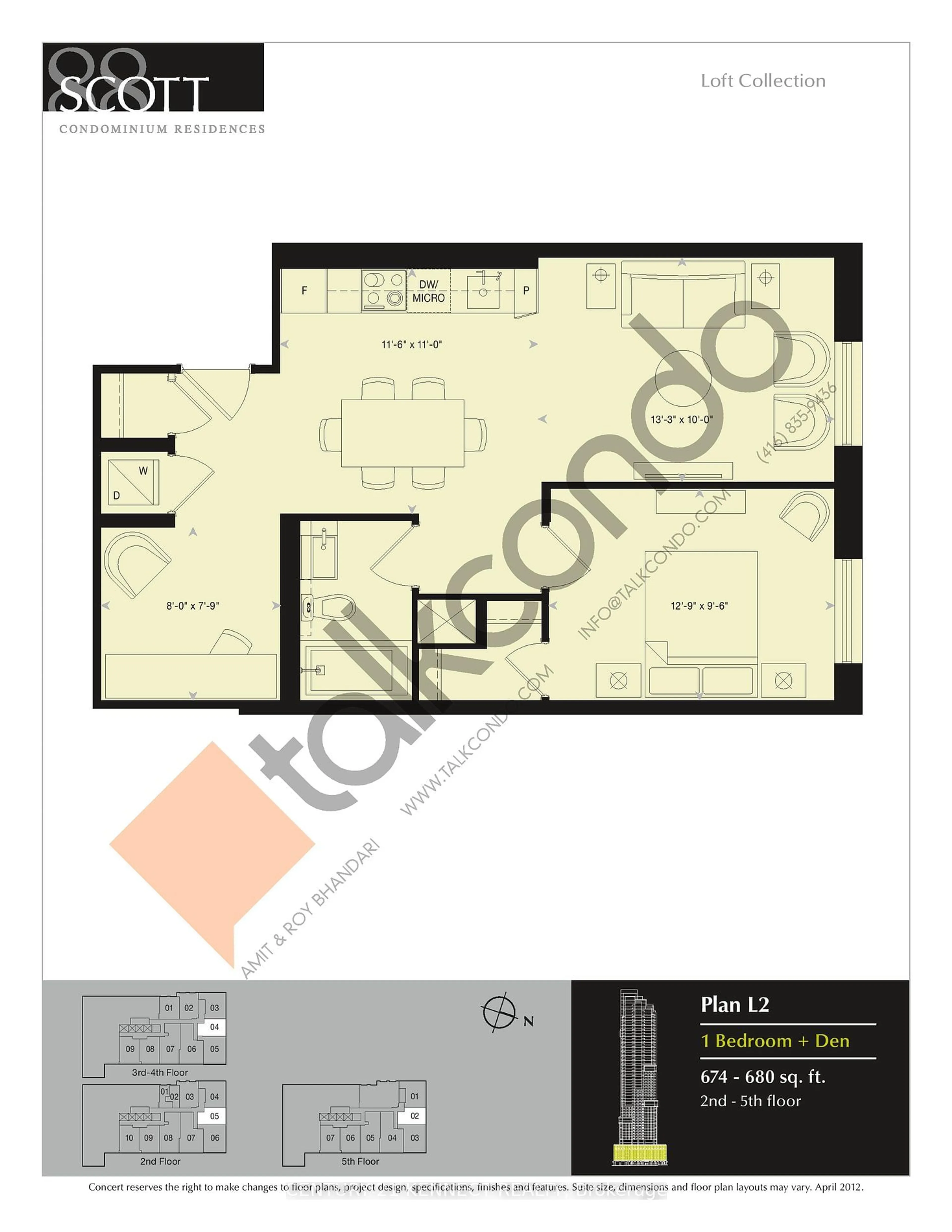 Floor plan for 88 Scott St #502, Toronto Ontario M5E 0A9