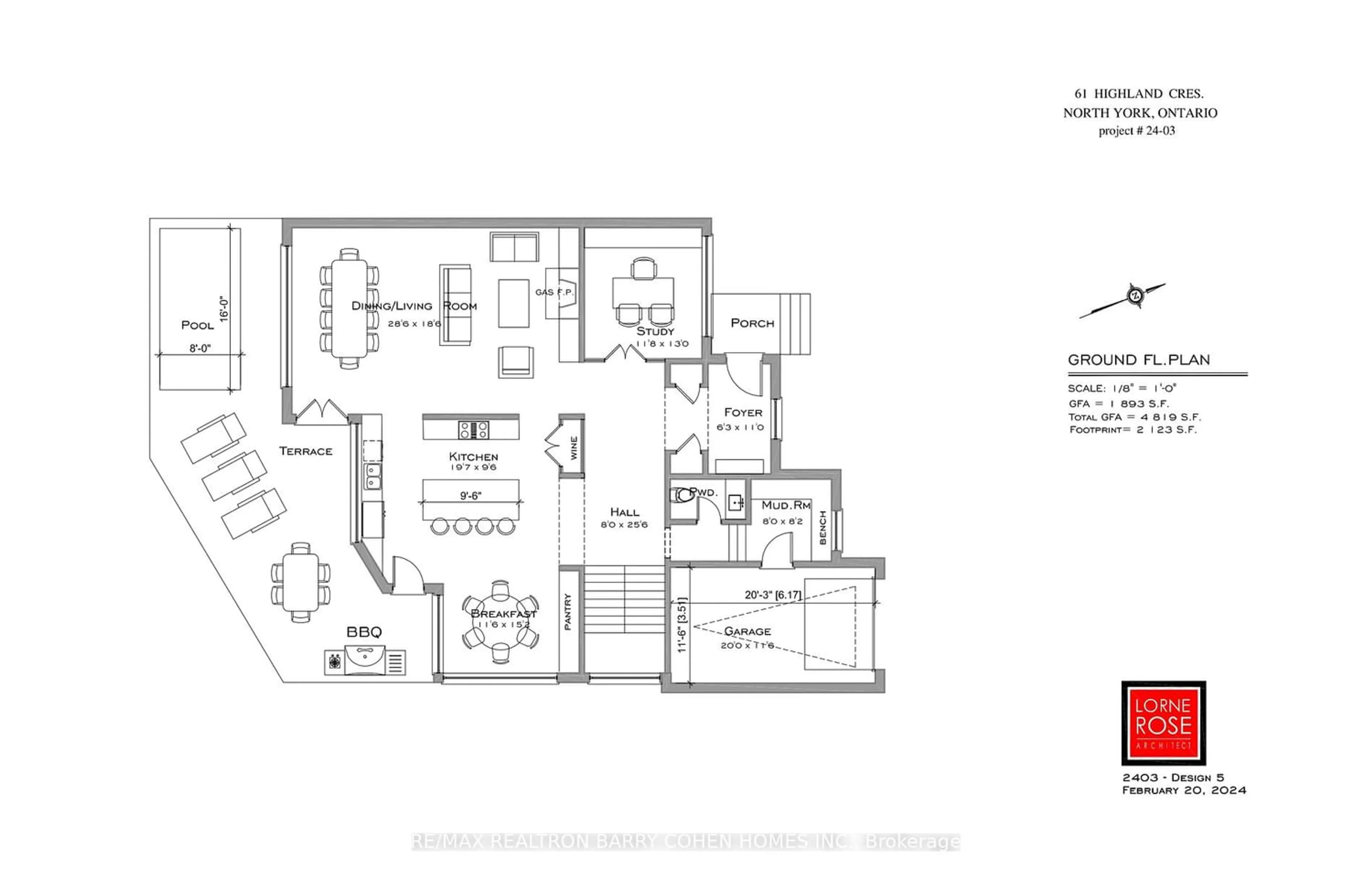 Floor plan for 61 Highland Cres, Toronto Ontario M2L 1G7