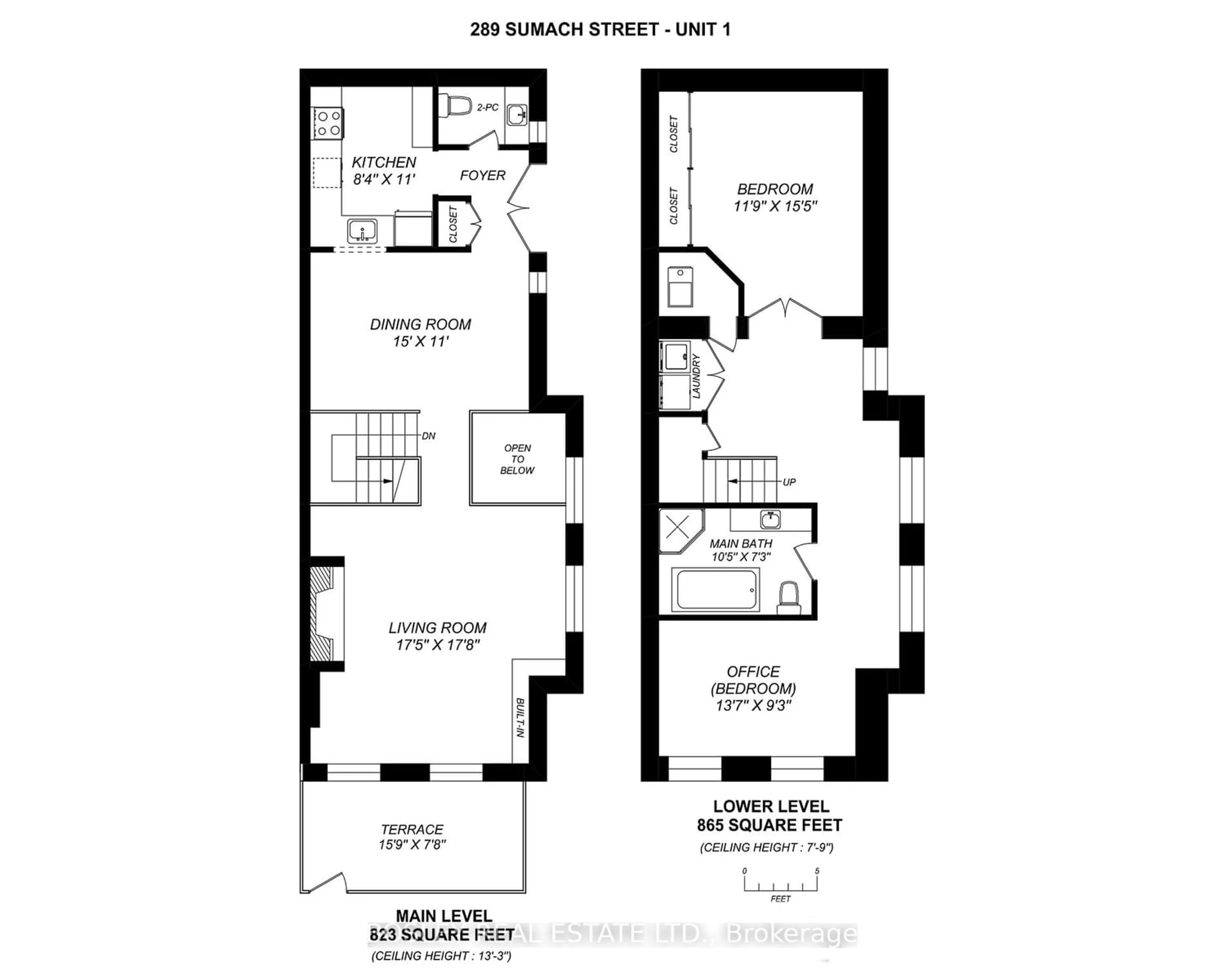 Floor plan for 289 Sumach St #1, Toronto Ontario M5A 3K4