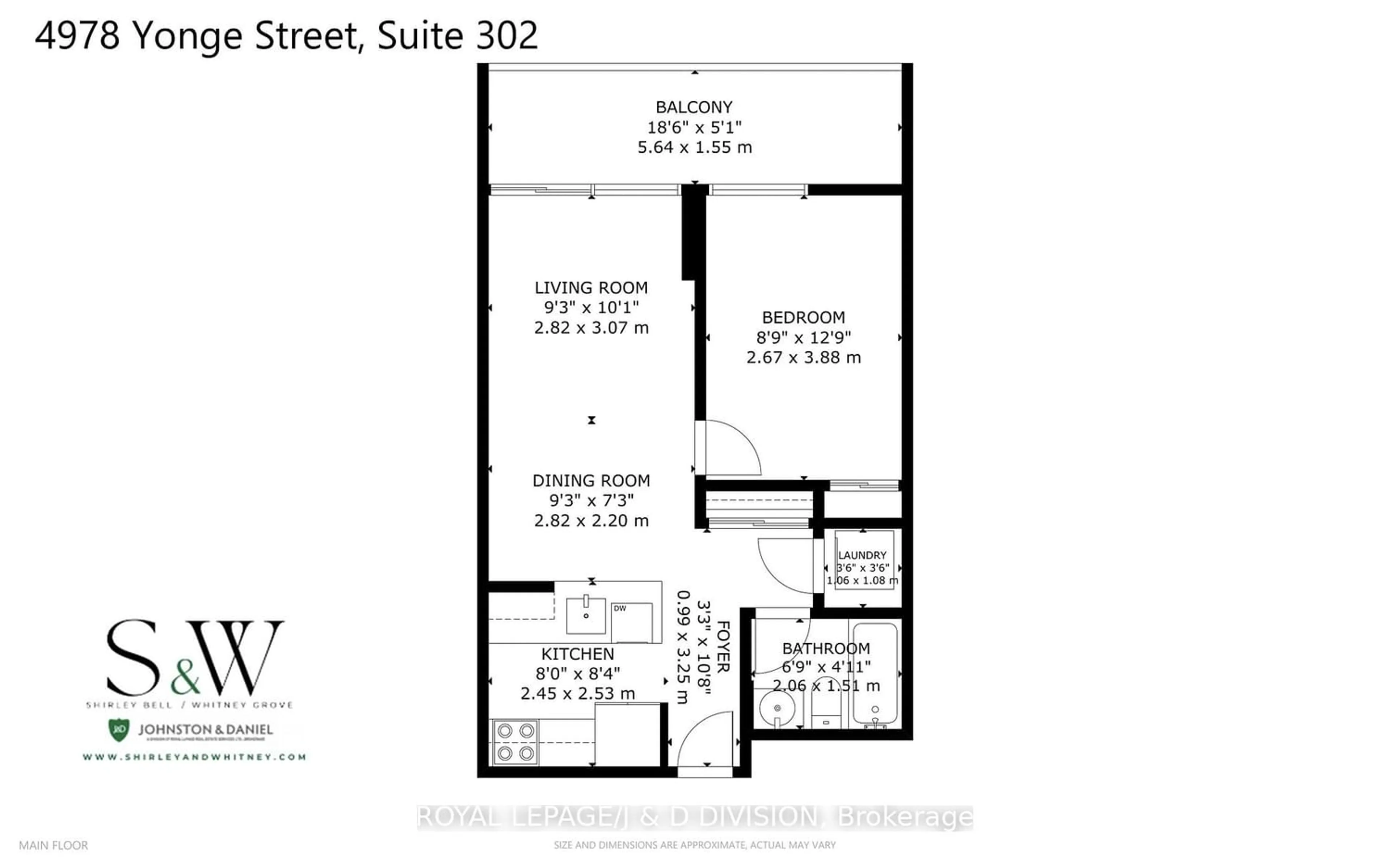 Floor plan for 4978 Yonge St #302, Toronto Ontario M2N 7G8