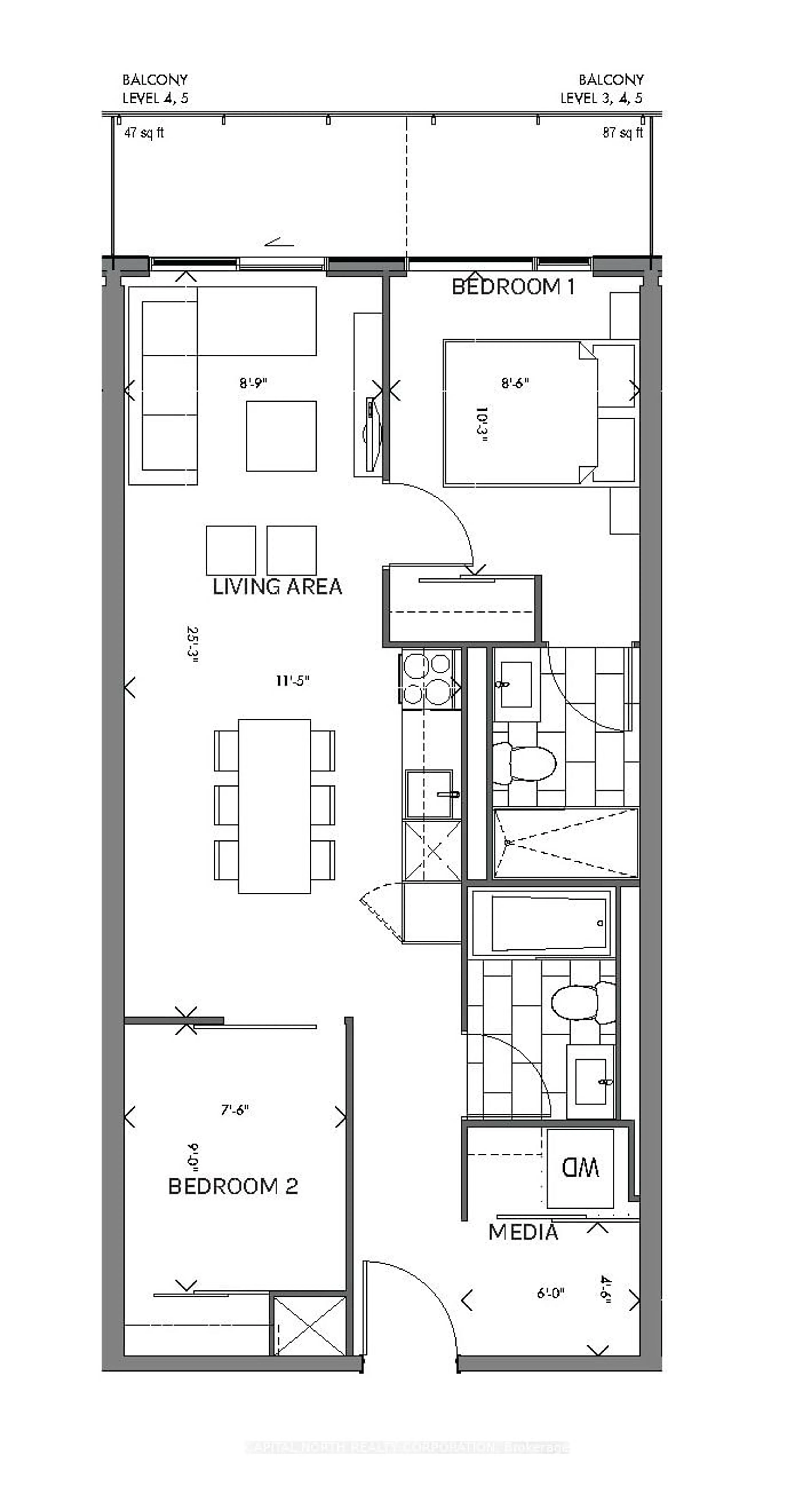 Floor plan for 180 Mill St #S564, Toronto Ontario M5A 0V7