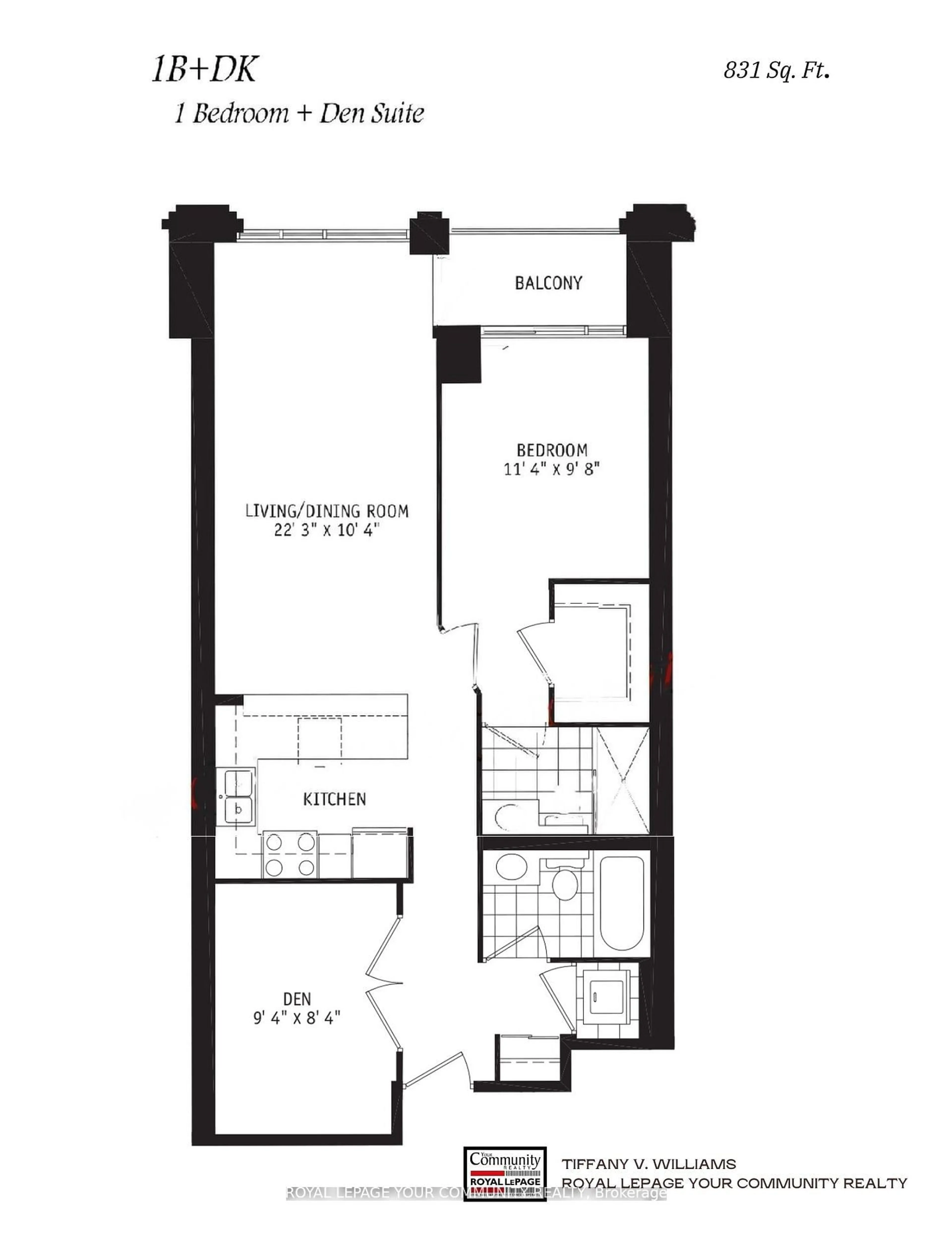 Floor plan for 628 Fleet St #605, Toronto Ontario M5V 1A8