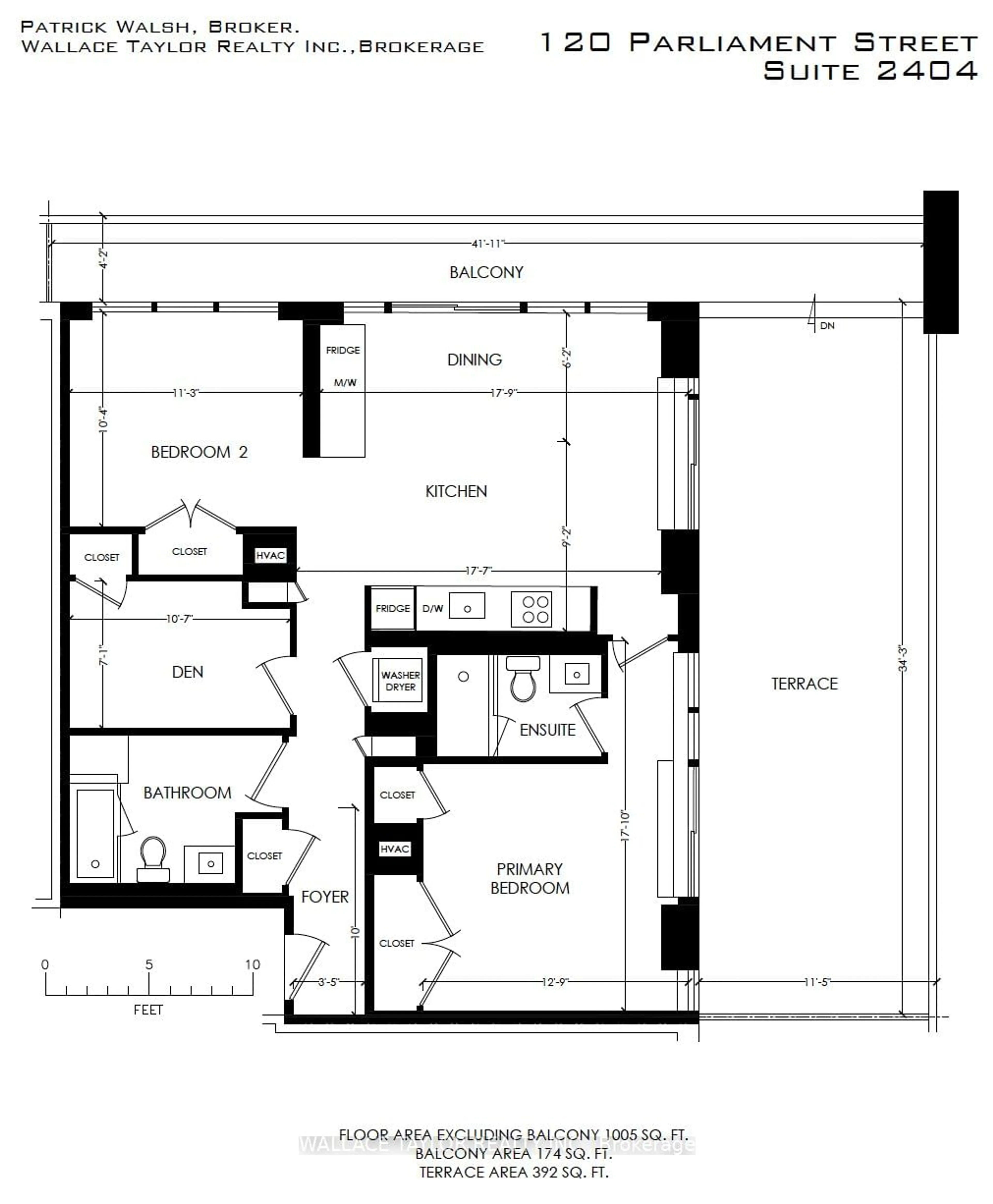 Floor plan for 120 Parliament St #Ph 2404, Toronto Ontario M5A 0N6