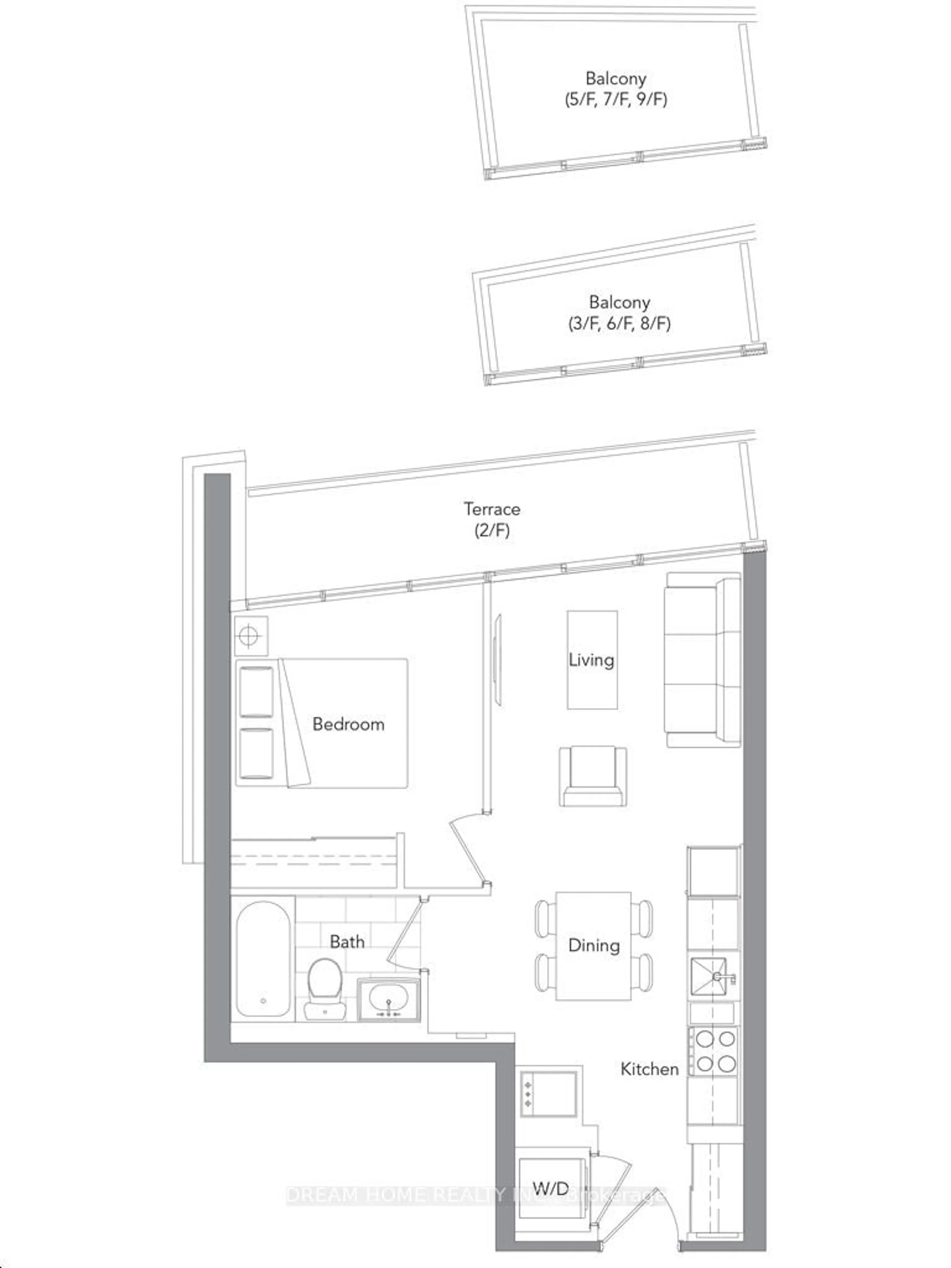 Floor plan for 90 Queens Wharf Rd #811, Toronto Ontario M5V 0J4