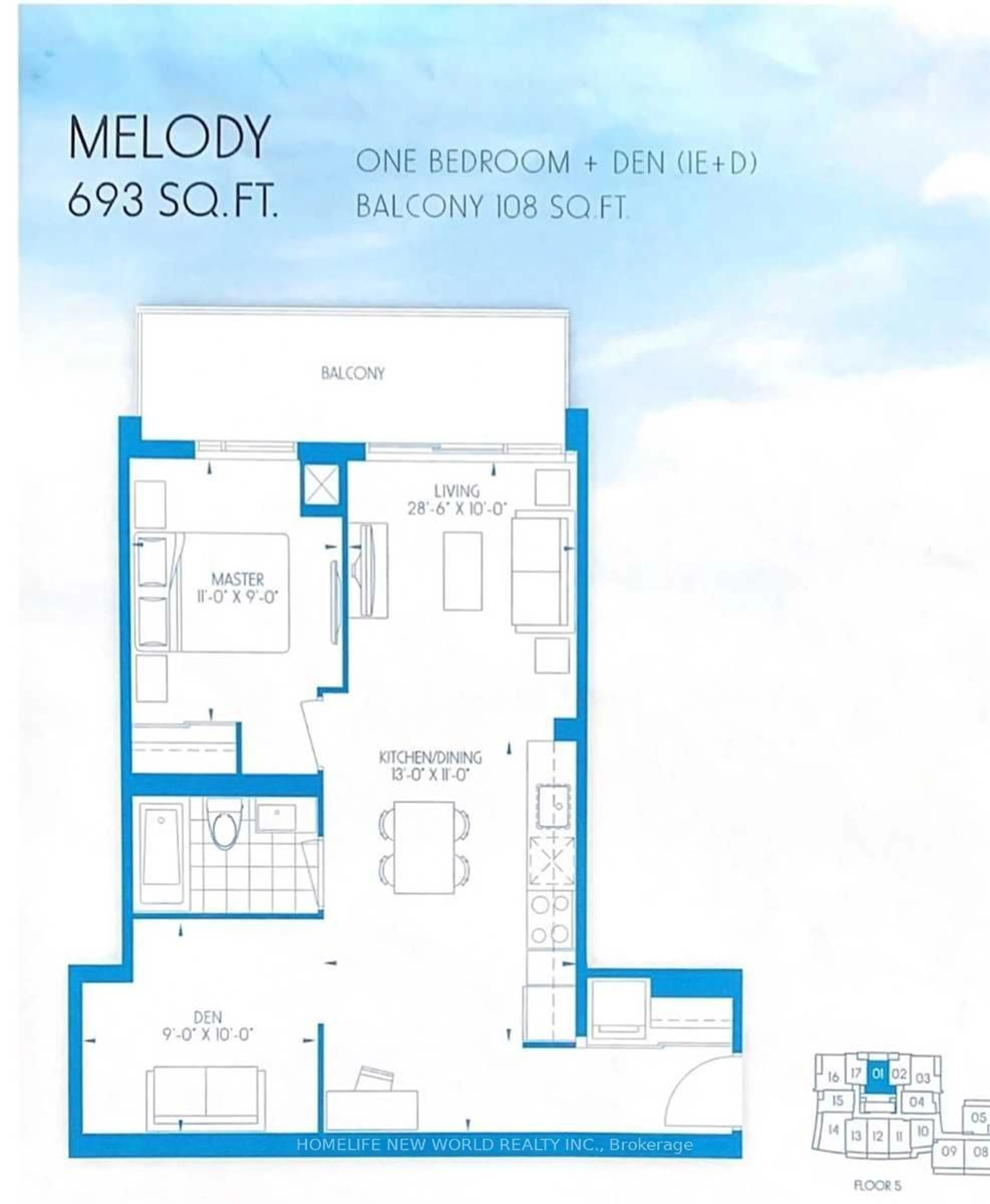 Floor plan for 62 Forest Manor Rd #501, Toronto Ontario M2J 0B6