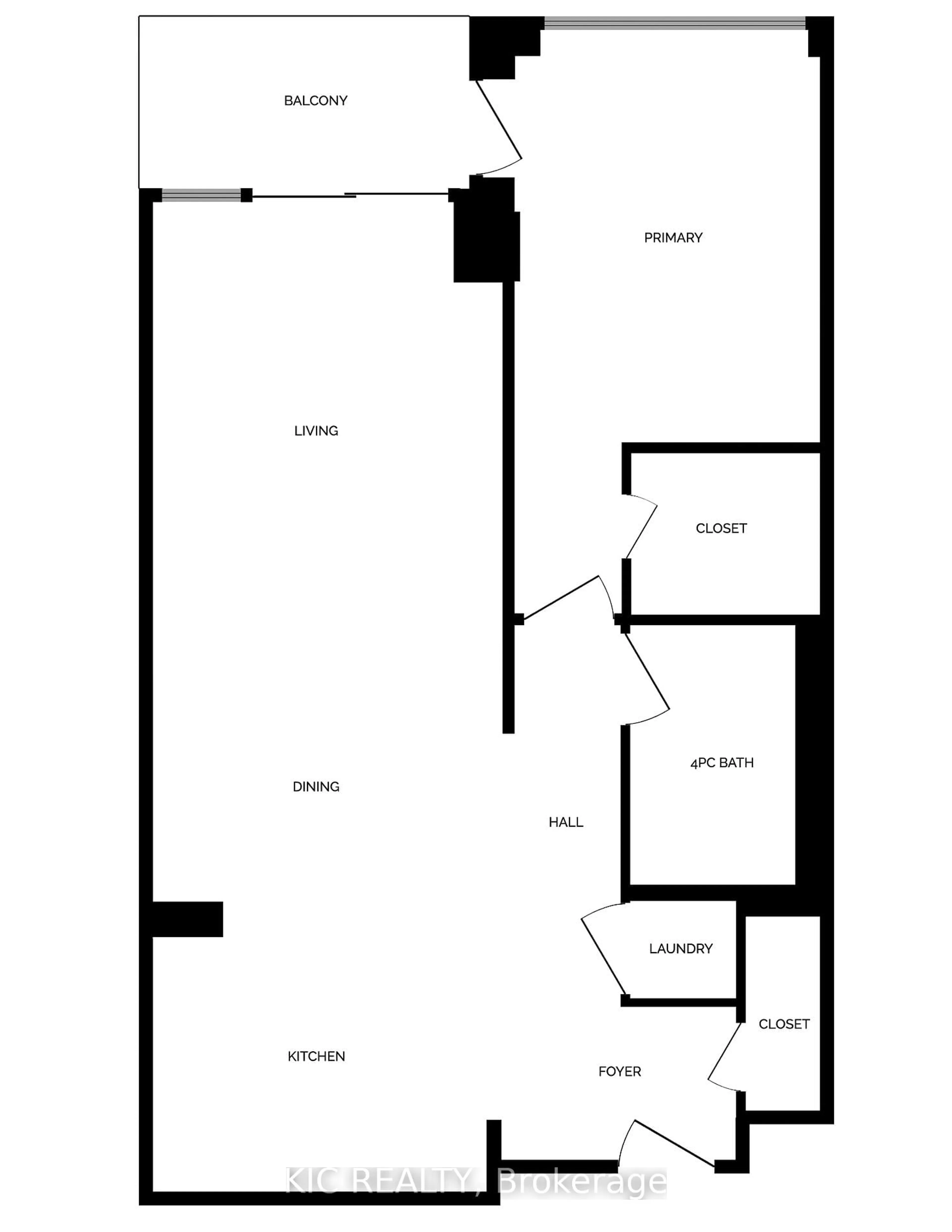 Floor plan for 15 Stafford St #412, Toronto Ontario M5V 3X6