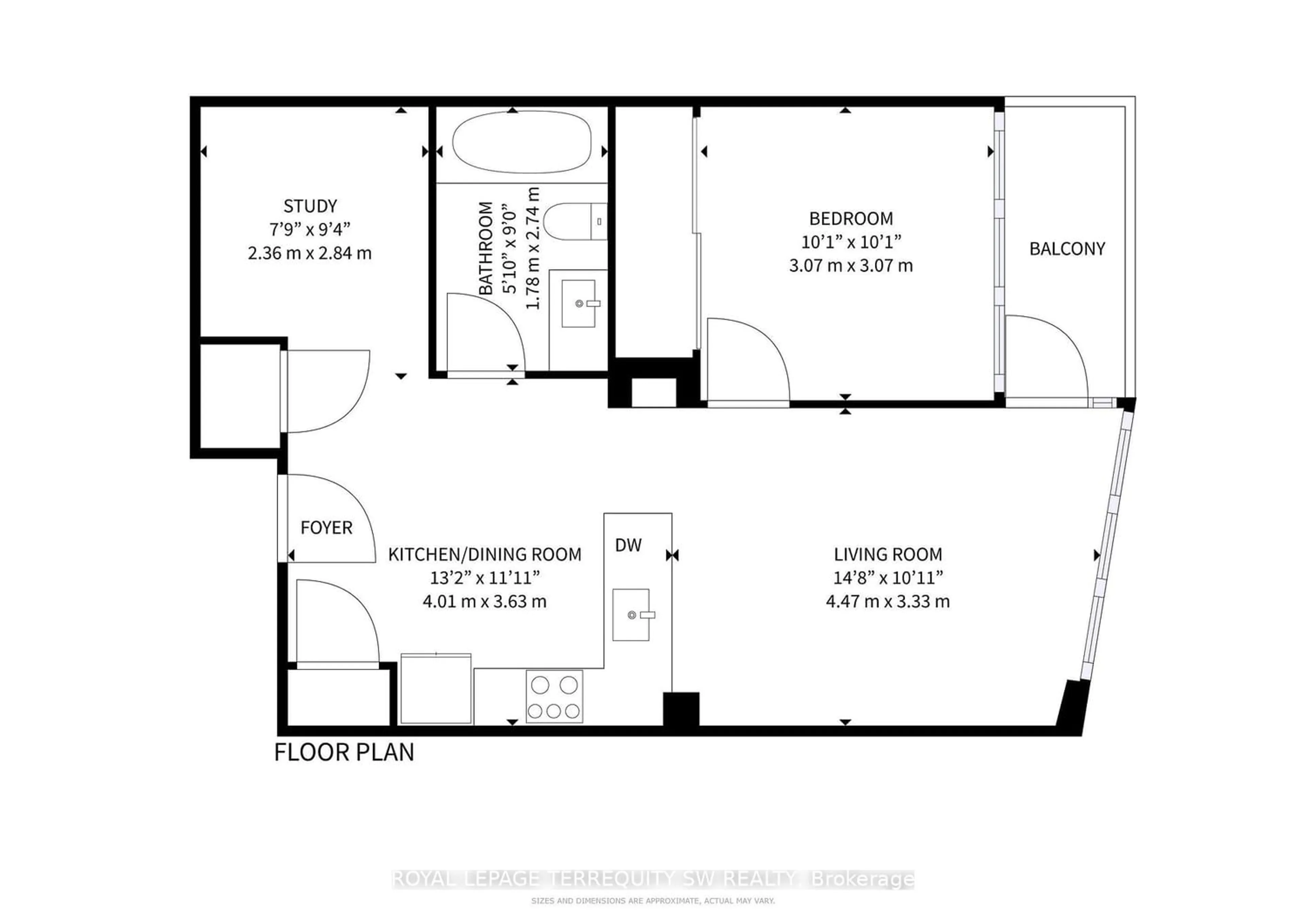 Floor plan for 30 Roehampton Ave #1001, Toronto Ontario M4P 0B9
