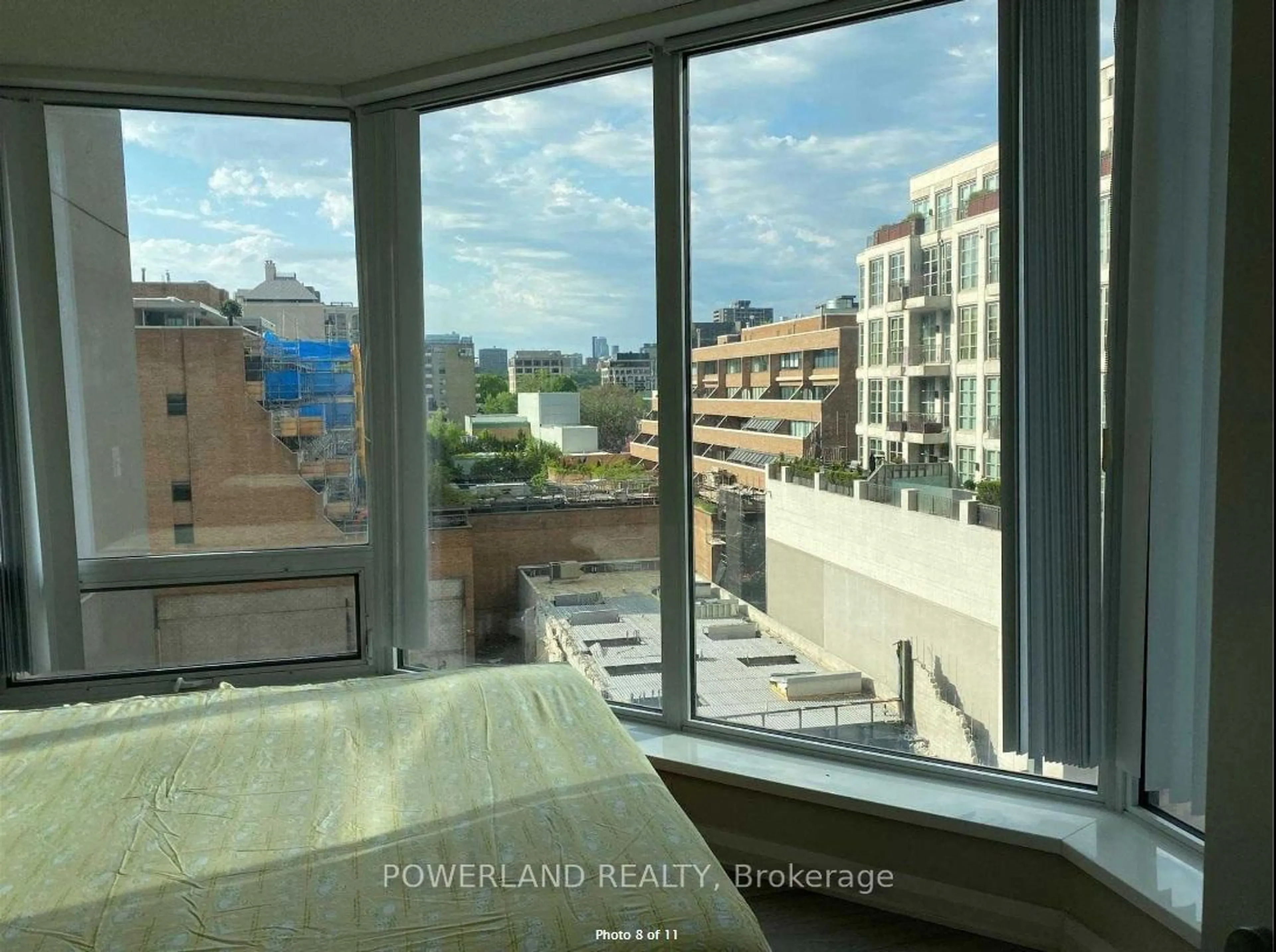 Balcony in the apartment for 155 Yorkville Ave #604, Toronto Ontario M5R 1C4