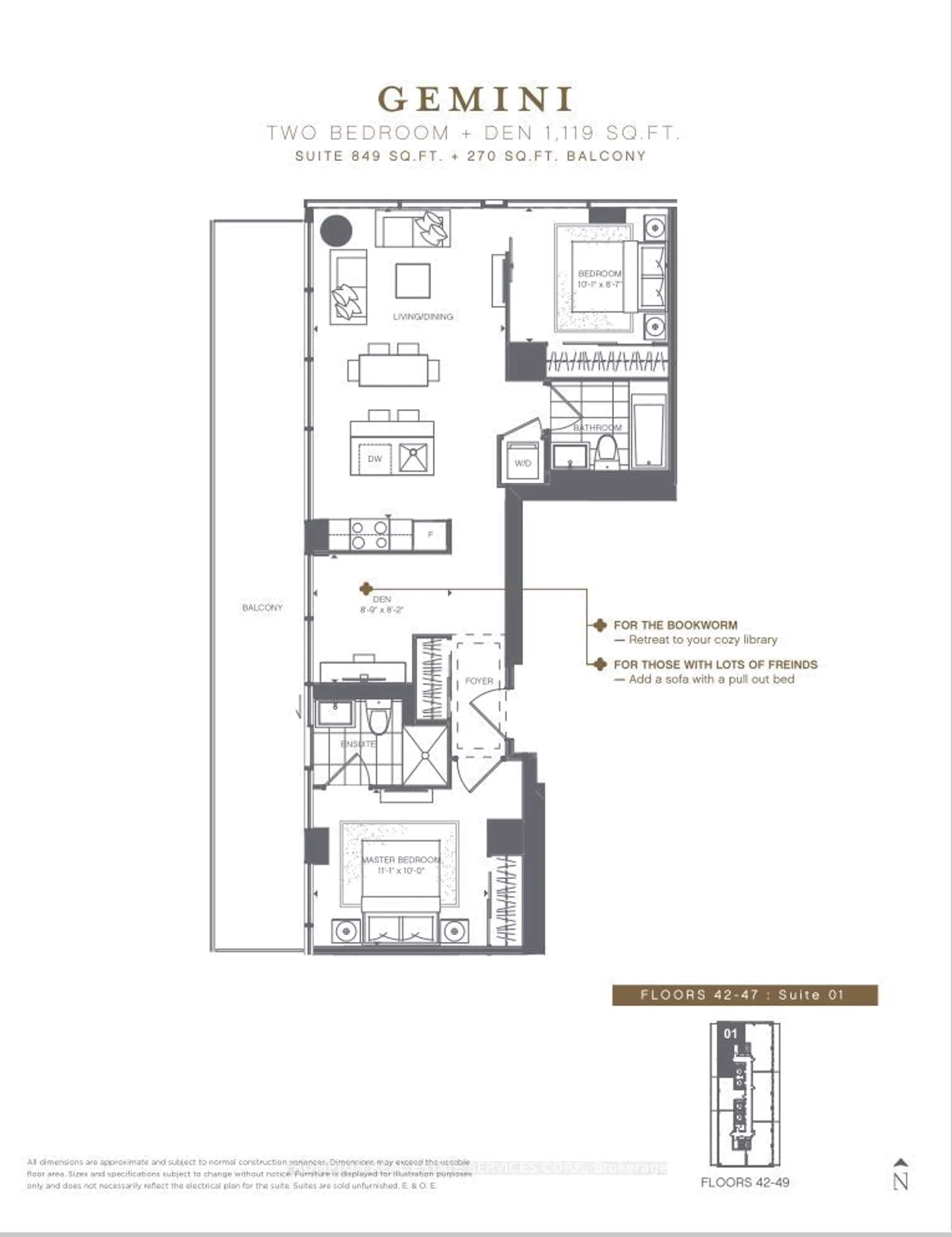 Floor plan for 3 Gloucester St #4601, Toronto Ontario M4Y 0C6